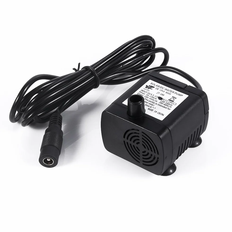 TOPINCN Pompa zatapialna mini fontanna DC12V do akwarium i stawu
