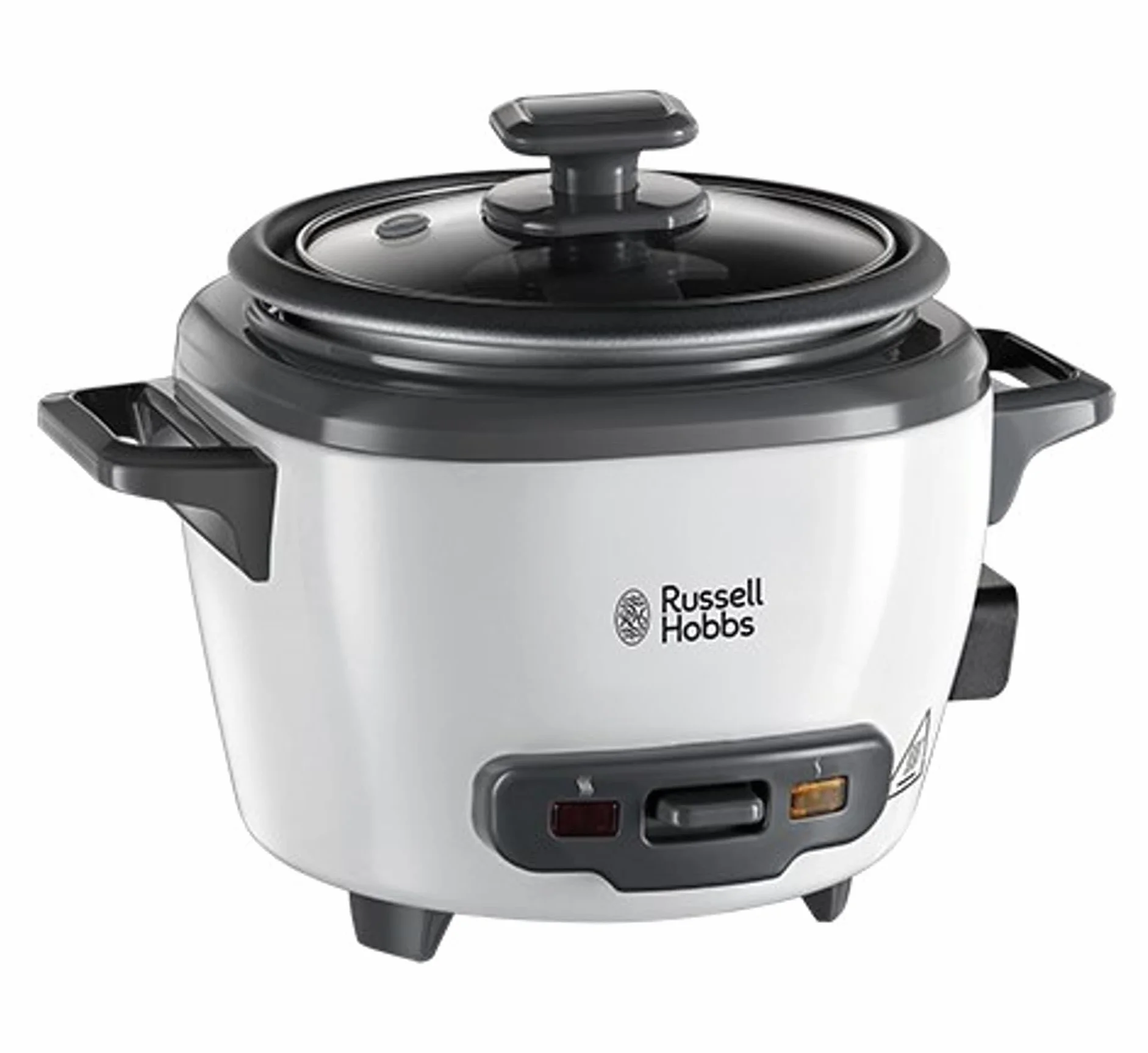 Russell Hobbs szybkowar, ryżowar, pojemność 0,4l, wyjmowany garnek, funkcja podtrzymywania ciepła, pokrywka ze szkła hartowanego, stal nierdzewna, moc 200W, srebrny, Szybkowar Mini 27020-56