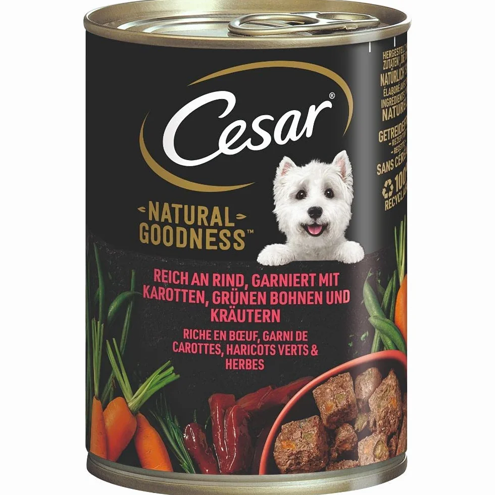 Cesar Naturalna karma dla psów dla dorosłych 6 x 400 g mokra wołowina
