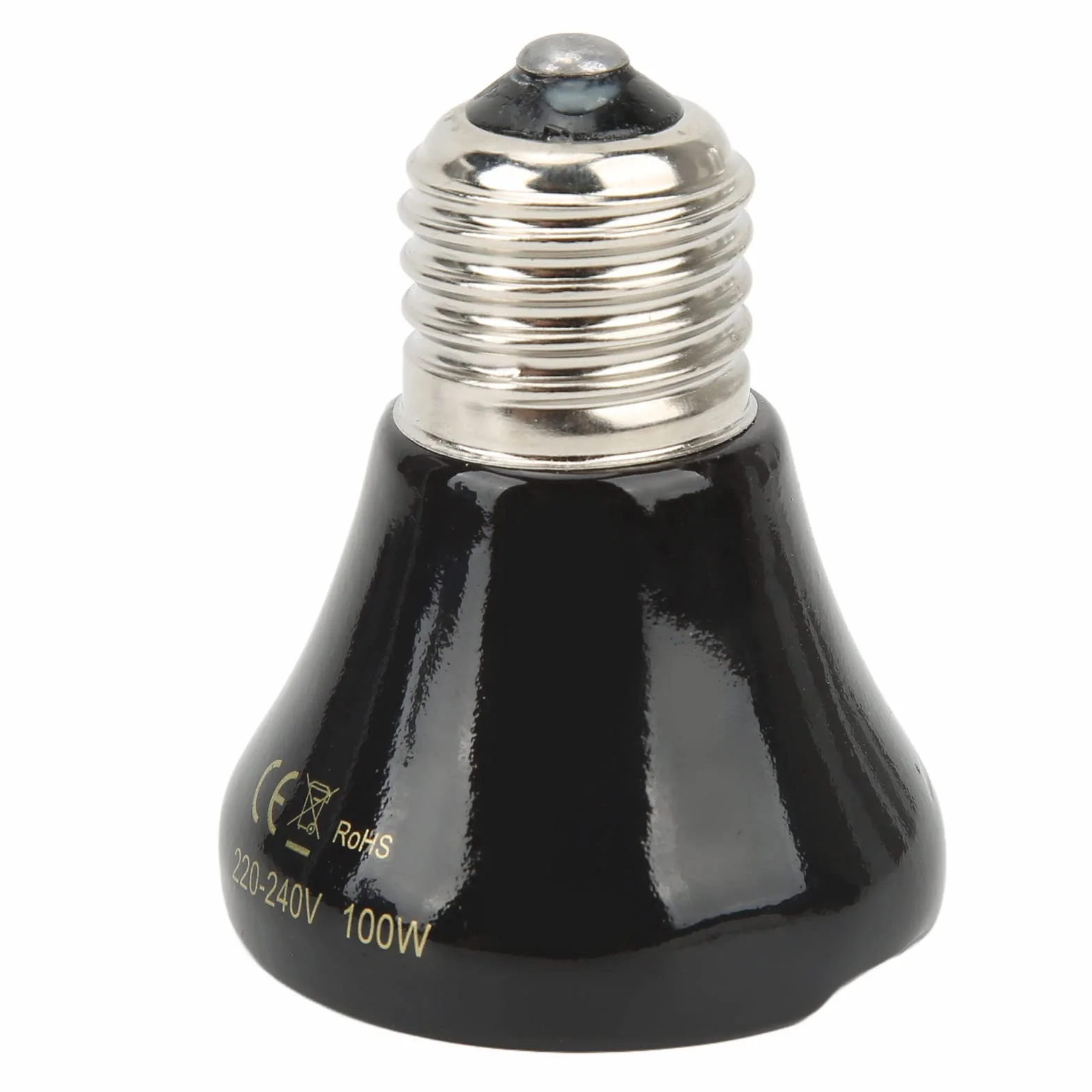 Ceramiczna Lampka Grzewcza dla Gadów 25W E27 220V-240V Promiennik Podczerwieni Czarna