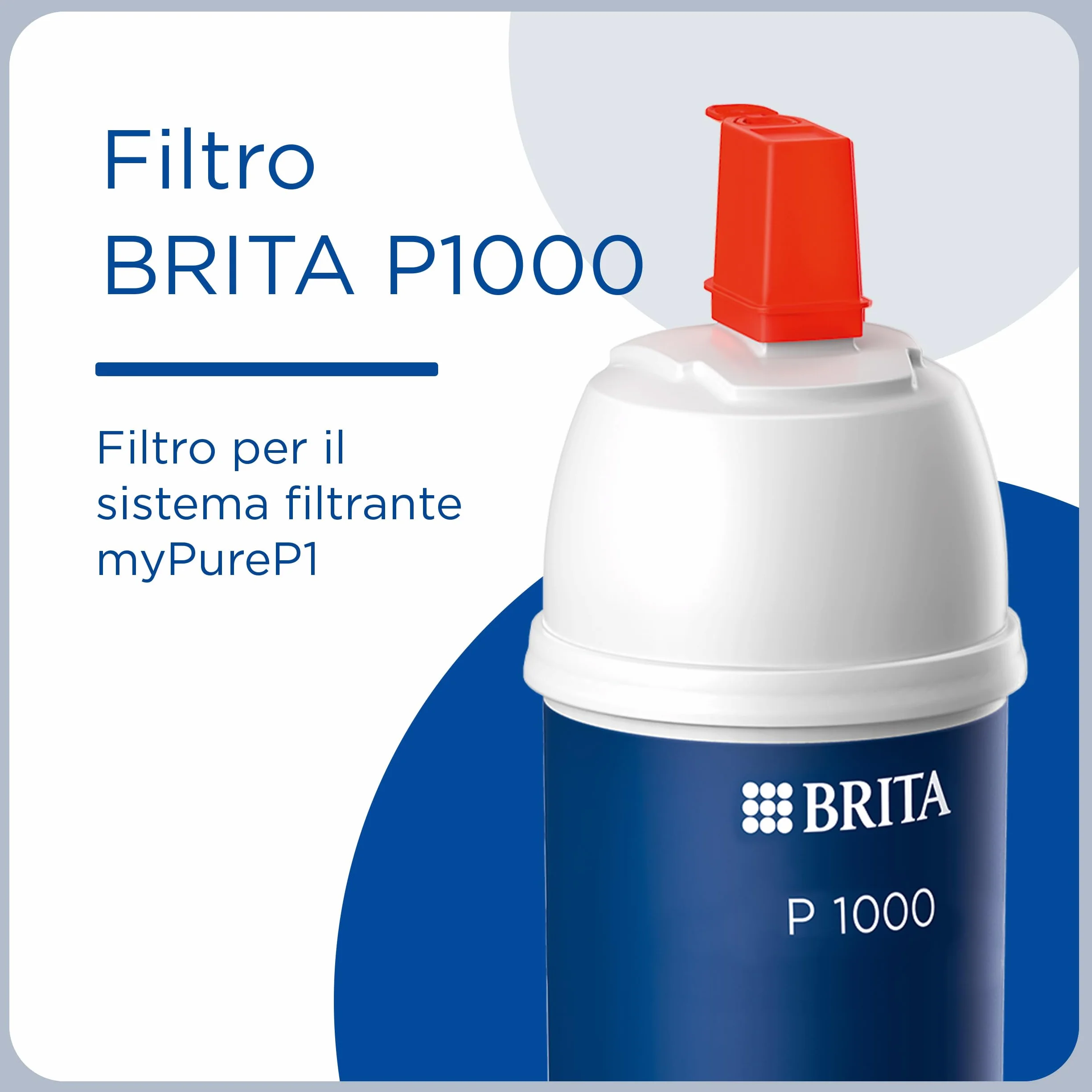 BRITA Podzlewowy filtr do wody P1000, redukcja kamienia, smaczna, czystsza woda bez chloru i zanieczyszczeń