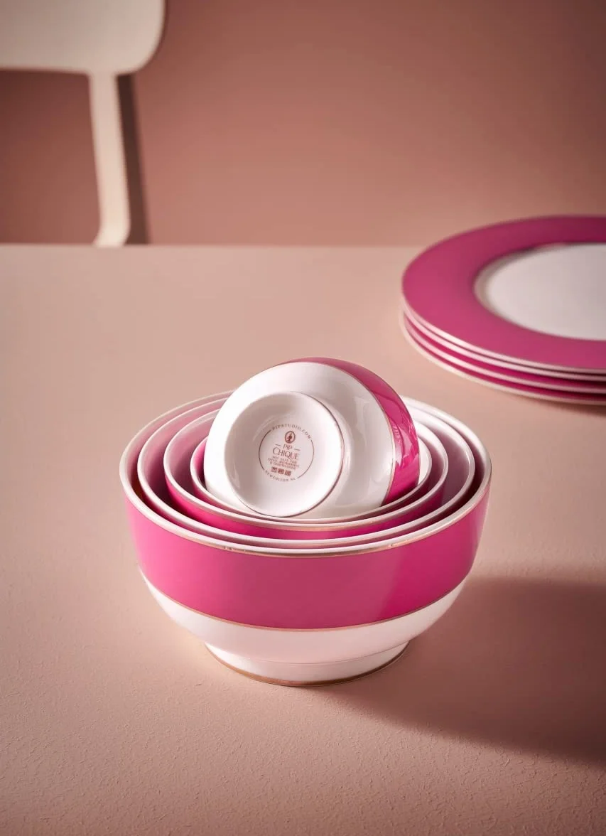 Pip Studio Talerz głęboki Pip Chique | złoto-różowy - D 23,5