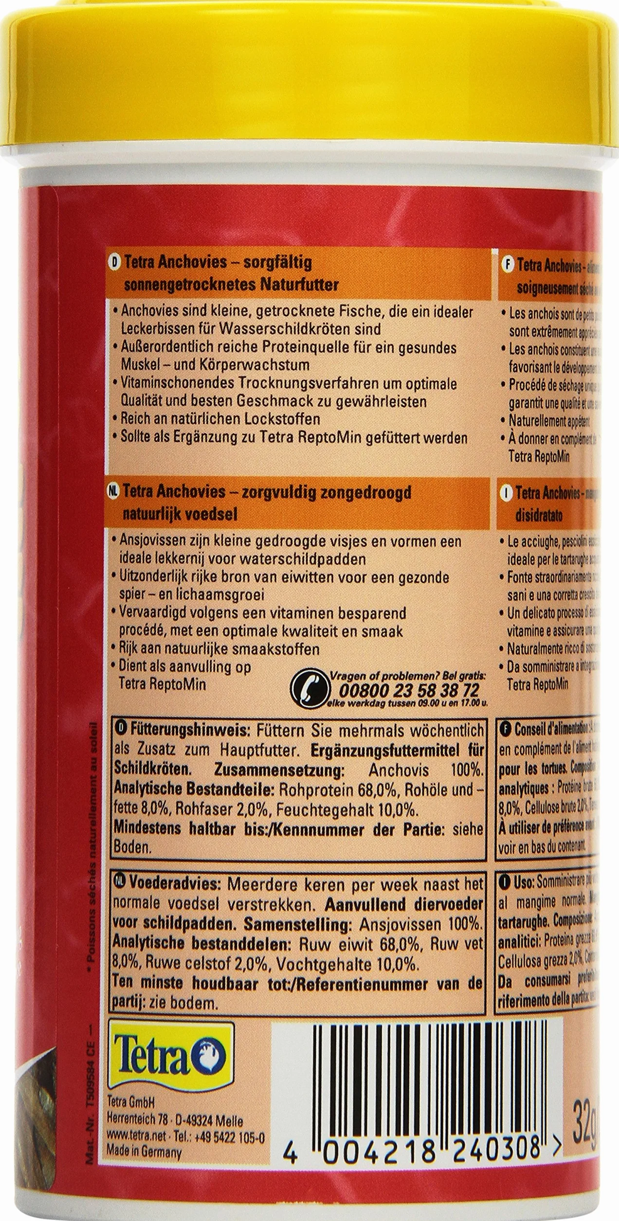 Tetra Anchovies karma dla żółwi wodnych 100% suszone ryby puszka 250 ml