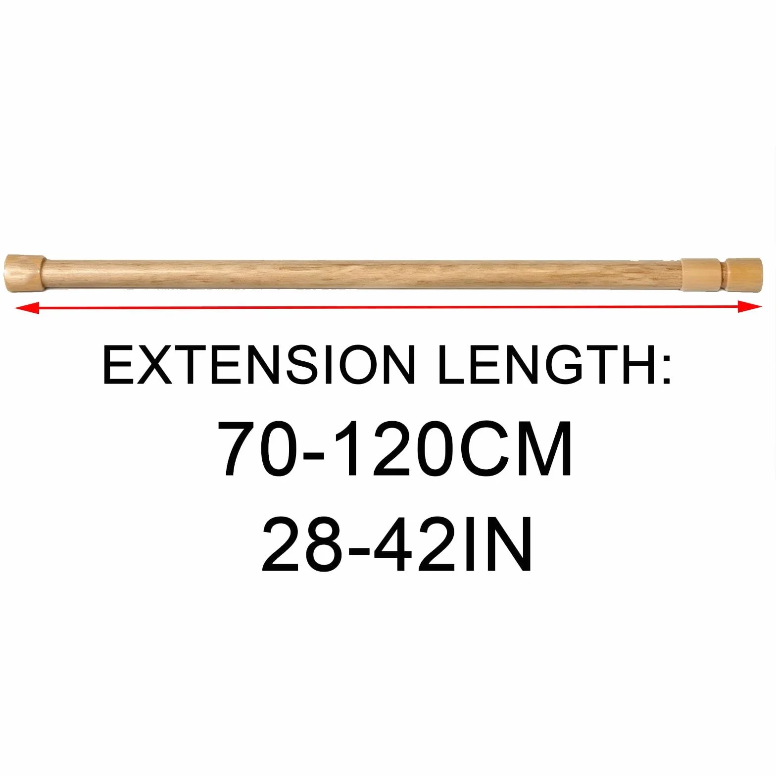 Shower Curtain Rods Tension, 7-47 In Adjustable Curtain Rod | Iron and Pvc Material, Load Capacity 8.8 Lbs，Anti Slip, No Drill for Kitchen, Bathroom, Cupboard(70-120cm/28-47in)