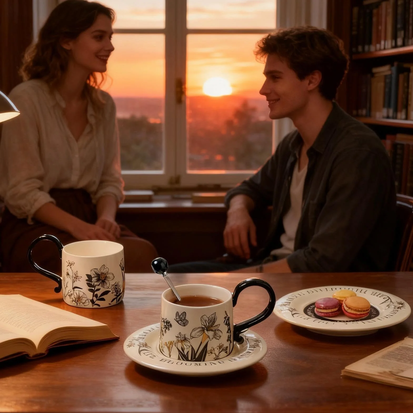 Kubek Do Kawy Zestaw Naczynia do Picia 260 ml ze Spodkami i Łyżeczkami | Ceramiczne Kubki Do Cappuccino Do Cappuccino Mleka Soku Piwa Do Kuchni Kawiarni Restauracji Domu Na Urodziny I Boże Narodze