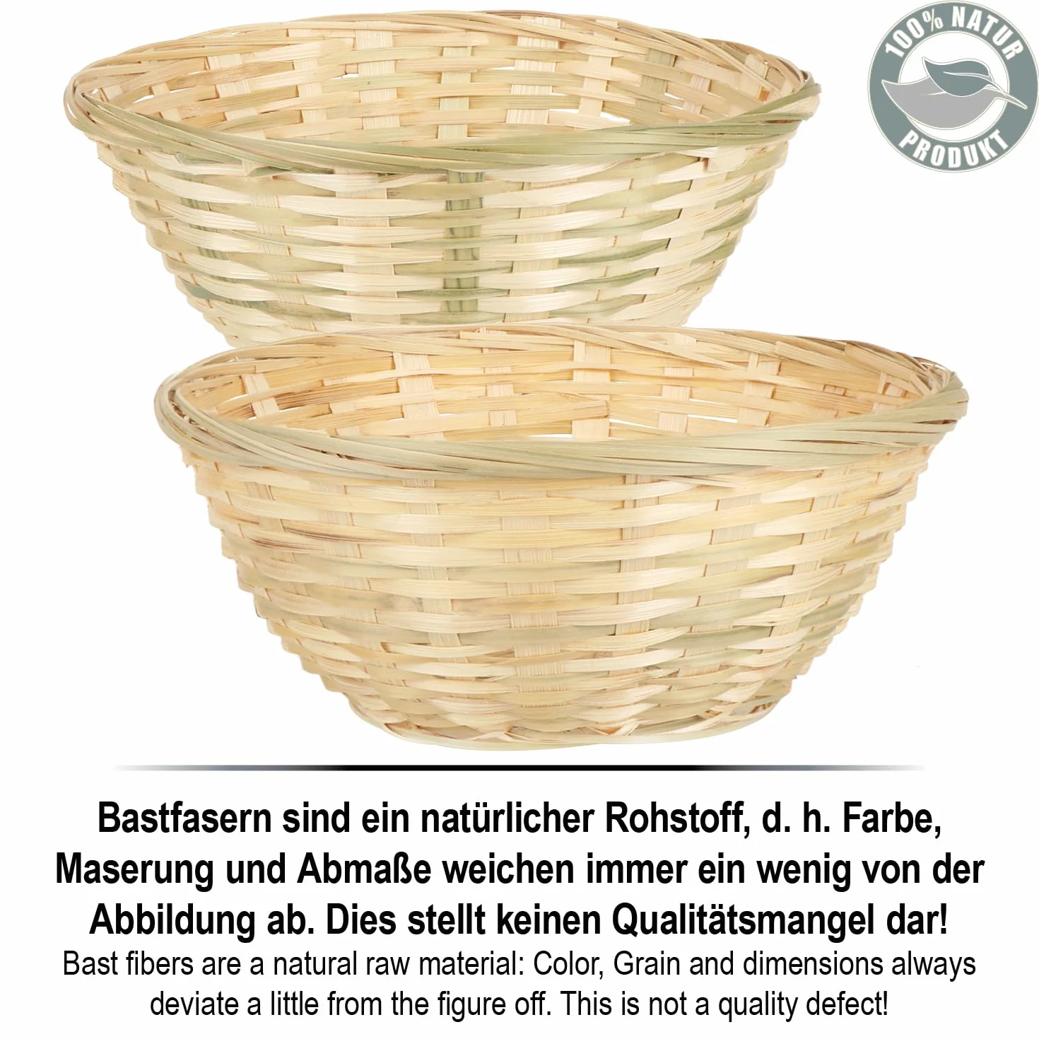 COM-FOUR® 10x Koszyk z lusek w kolorze naturalnym do dekoracji - Dekoracja wielkanocna - Koszyk na pisanki, bulki, przekaski i klucze (Kosz lykowy - 10 sztuk)