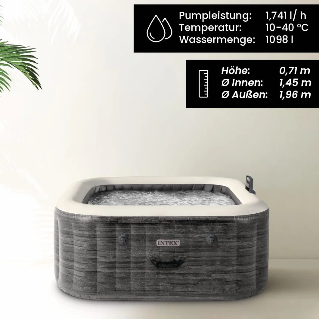 Intex Pure Spa Bubble łupka 6-osobowa 28452EX Szara łupka