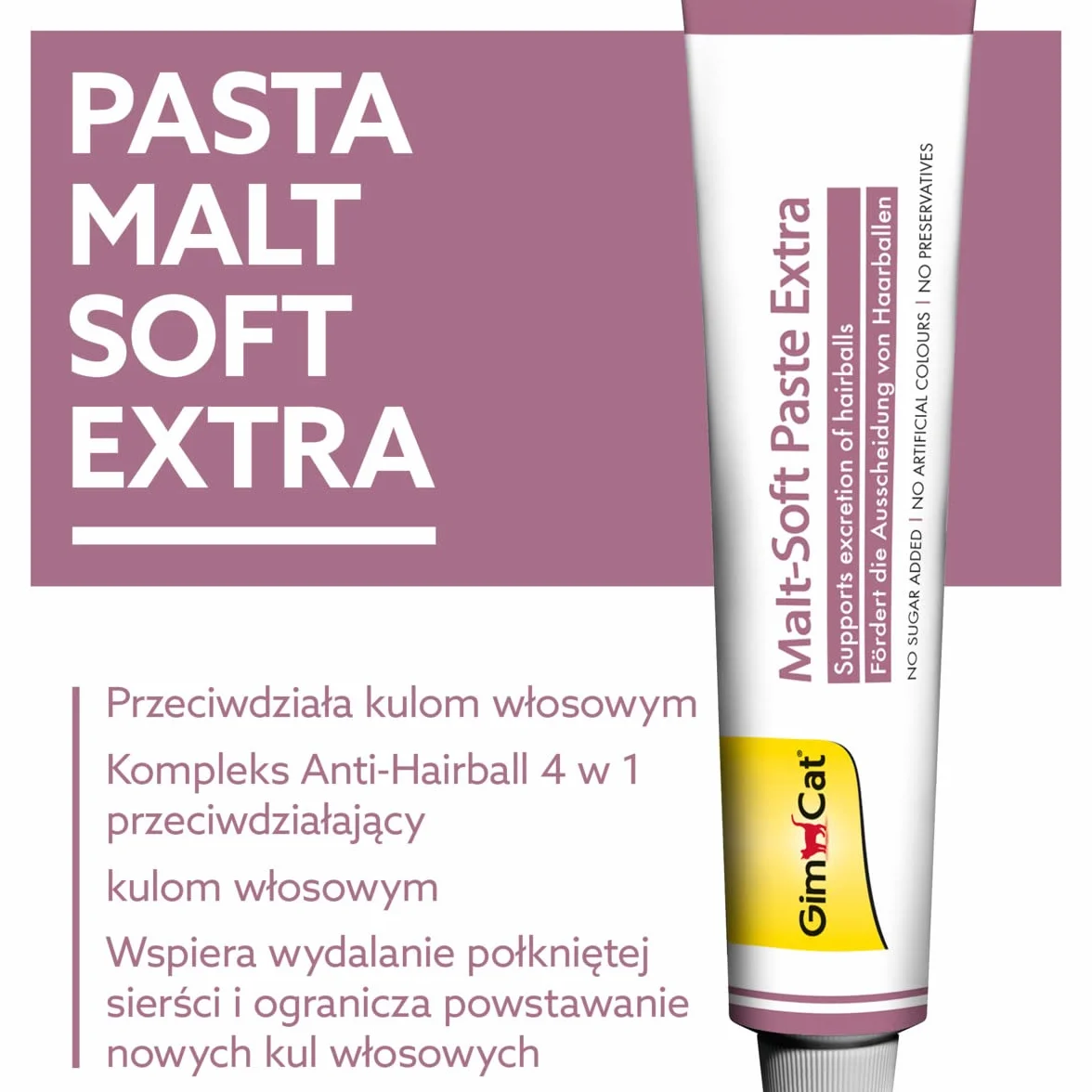 GimCat Pasta Malt-Soft Extra Przekąska dla kotów Anti-Hairball 200 g