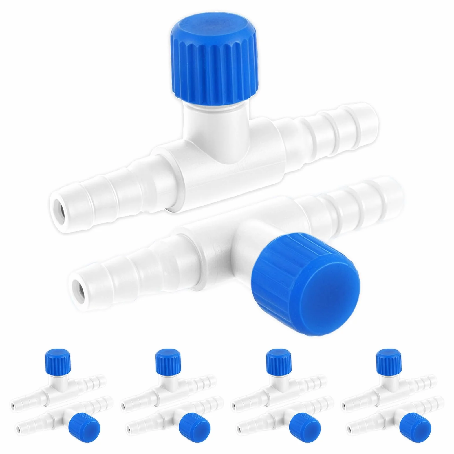 Akcesoria do pompy powietrza do akwarium, wąż powietrza, zawór, 10 sztuk, tworzywo sztuczne, regulator przepływu powietrza 5 mm