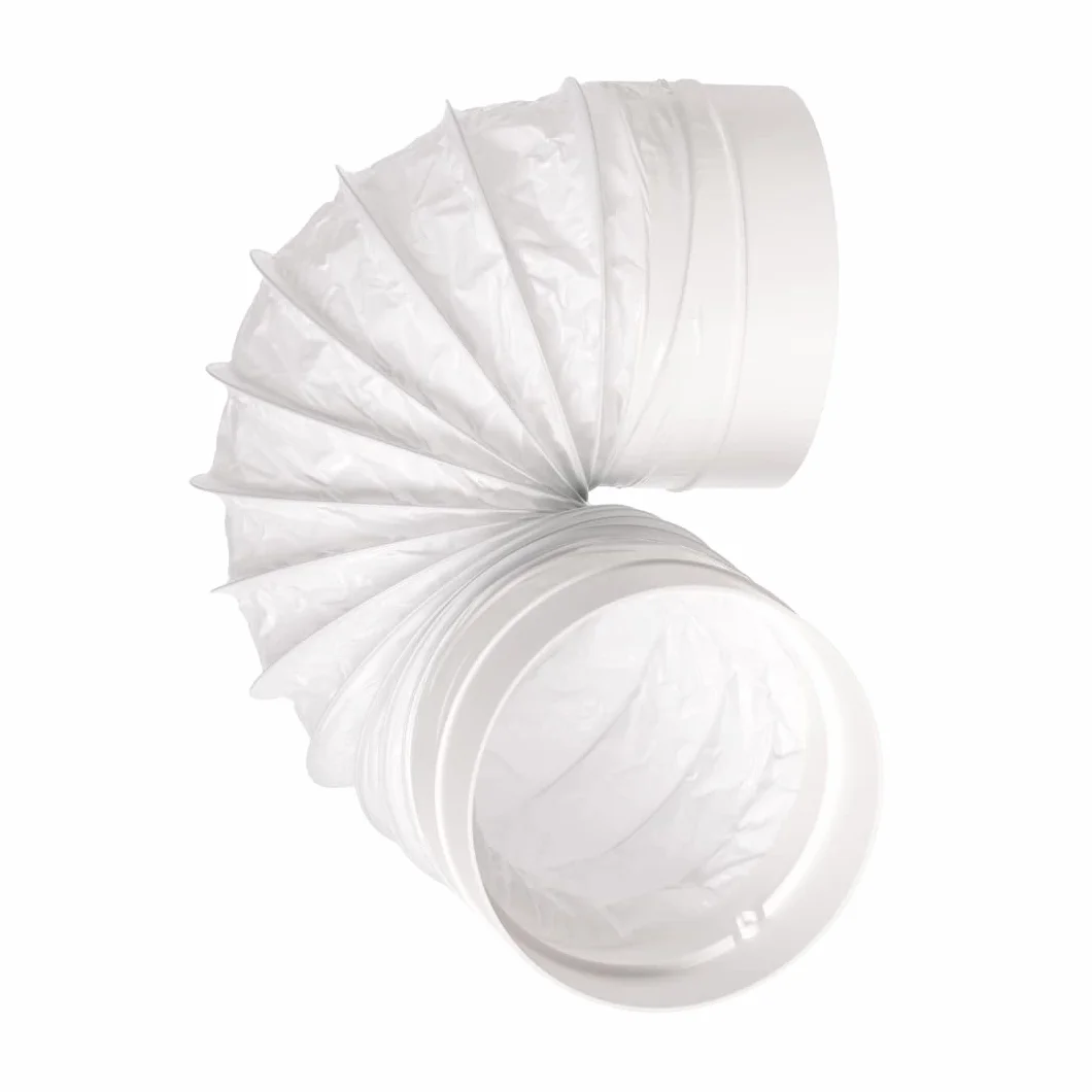 Ø 125 mm 50 cm / 5 cali 20 cali długość biały plastikowy wąż elastyczny PCW - rura kanałowa, kubek, złącze