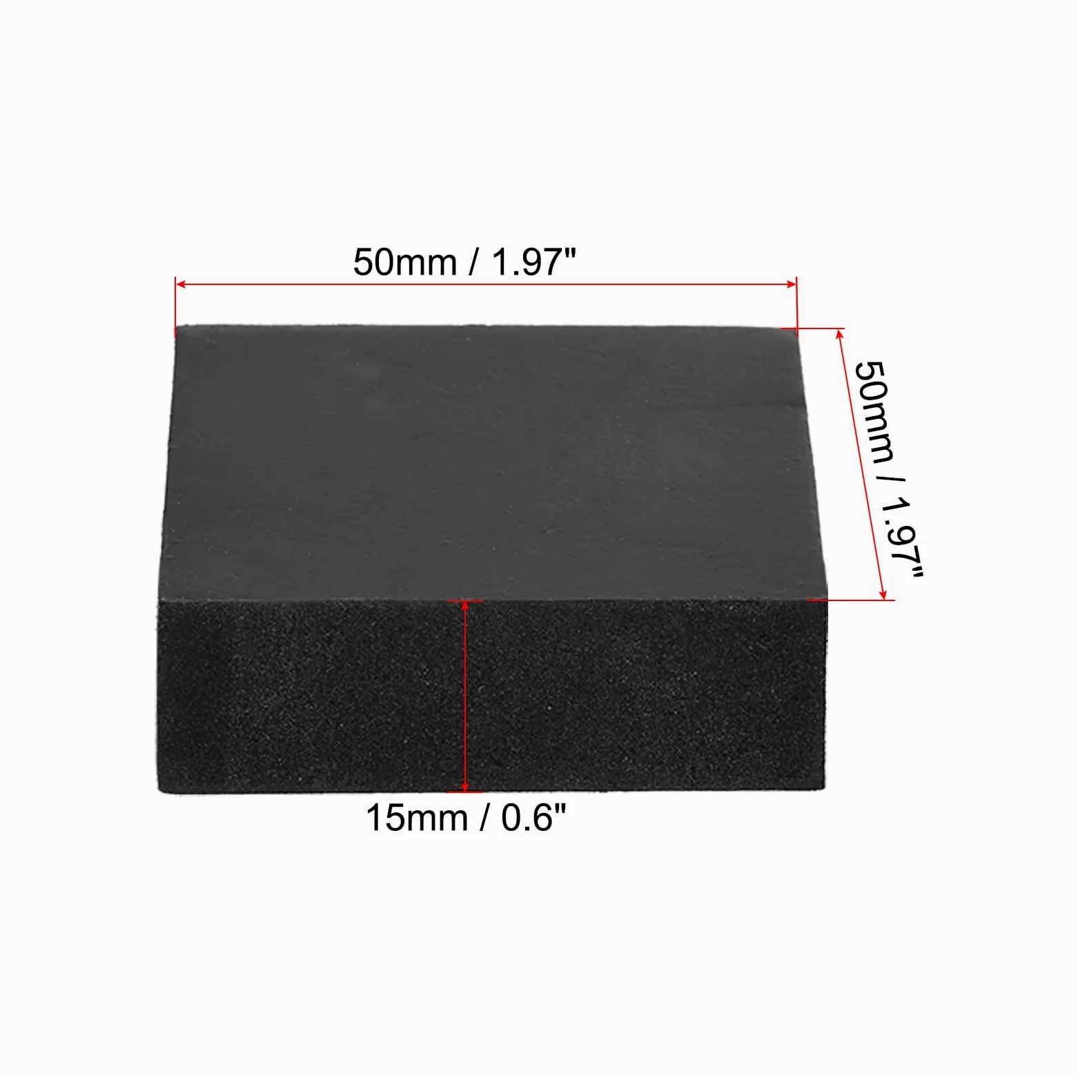 PATIKIL Gumowe podkładki antywibracyjne, 4 szt. kwadratowych mat izolacyjnych 5 cm x 5 cm x 1,5 cm do klimatyzatora HVAC sprężarki powietrza pralki suszarki, czarne