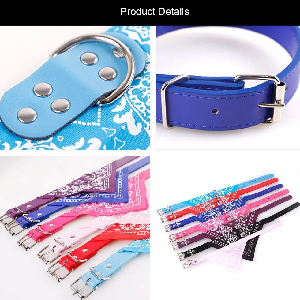 Bandana dla psa z obrożą czerwona XL