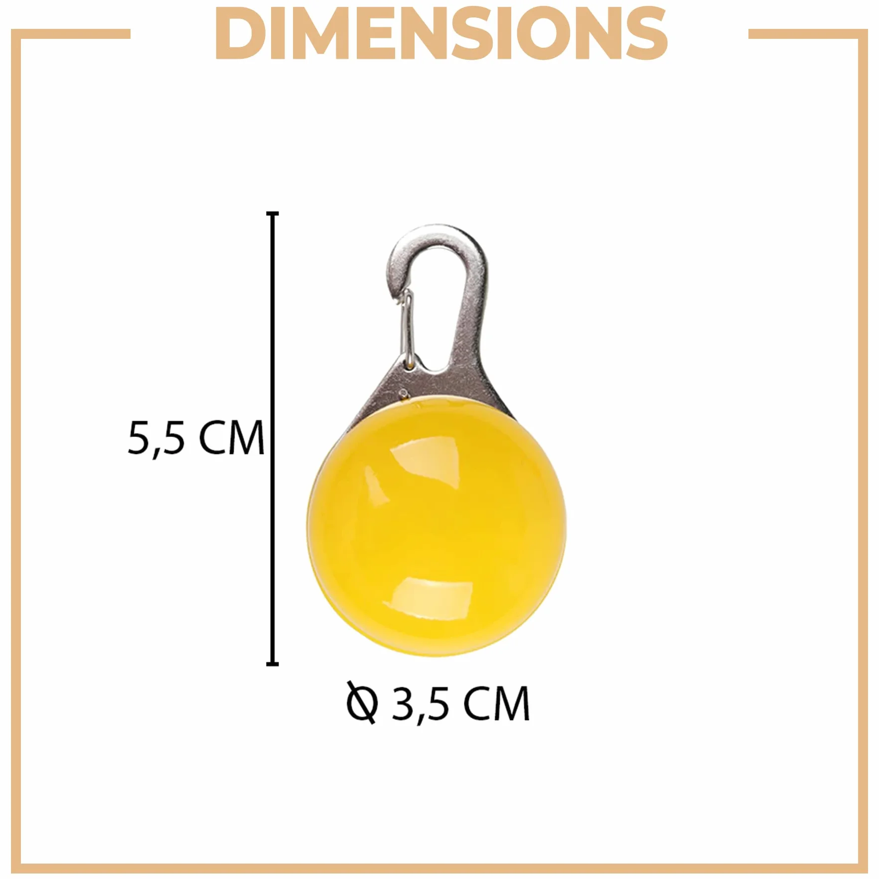 Retoo Migające światło LED dla psów z 3 trybami świecenia breloczek wodoszczelny 5.5 x 3.3 x 2 cm Stal nierdzewna PCV