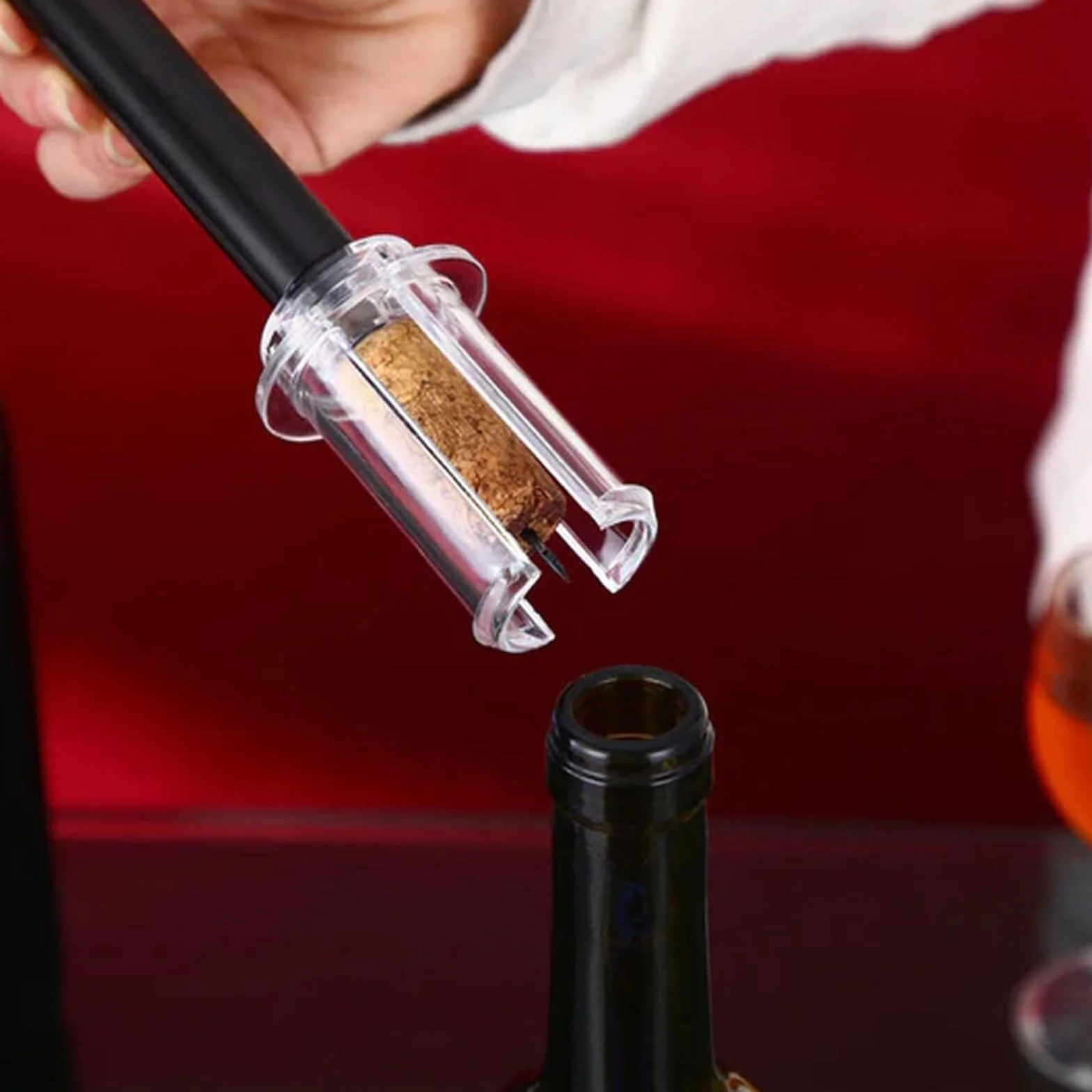 Algal Bloom Wine Opener, 2024 Wino on the Go Wine Opening Set, Portable Bottle Opener Pump Needle, Wino on the Go Wine Opening Set, Wine Opening Set (Color : Aluminum head)