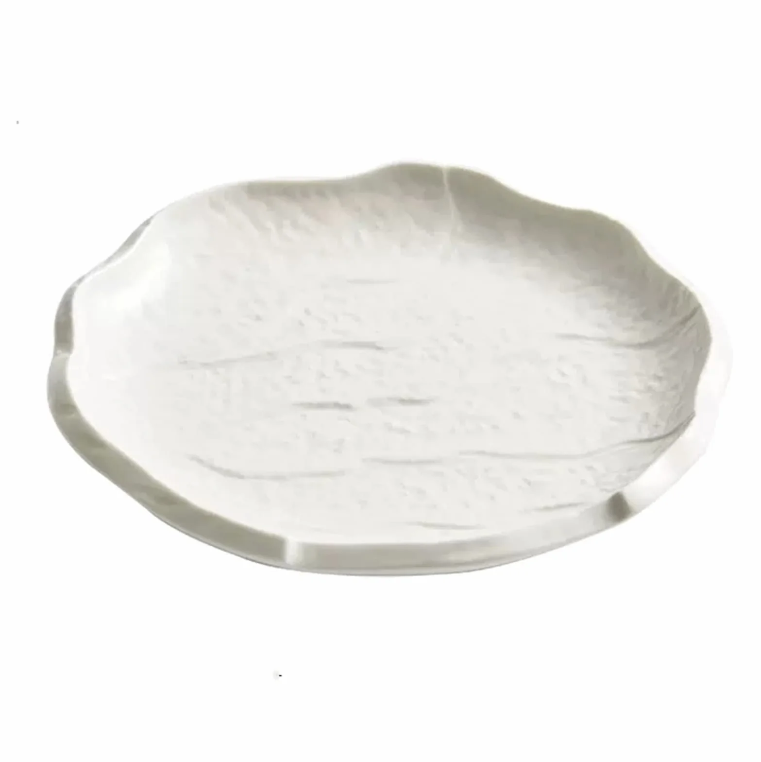 Obiadowe Talerze Chlebowe Biały talerz do jadalni Ceramiczny Nieregularny obiadowy Talerz naczyń deserowy Naczynia domowe Hotelowa kawiarnia Płaski Głęboki Talerze Kuchenne(Średni)