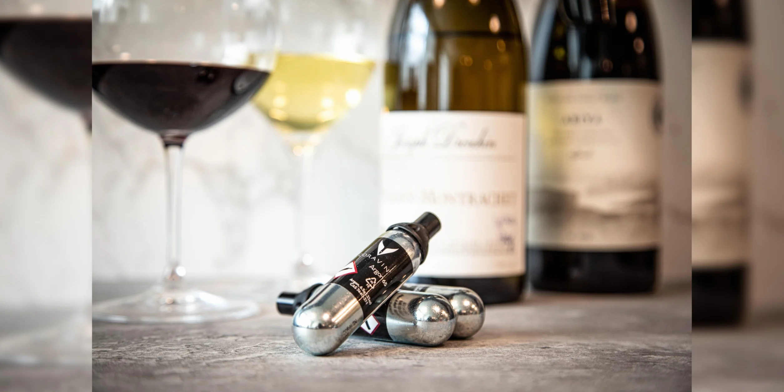Coravin - Argon Gas Stainless Steel Capsules | Do stosowania z systemem konserwacji wina Coravin | Jedna kapsułka konserwuje do 15 kieliszków, 6 sztuk