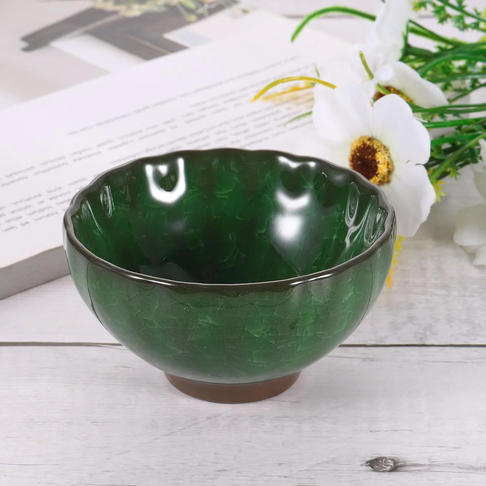 QUARKZMAN 2 sztuki japońska miseczka na matchę 120 ml Tradycyjny zestaw do parzenia herbaty Gong Fu Ceramika Mate Herbata do picia Japońska bez uchwytu Duża porcelanowa miseczka na herbatę Matcha