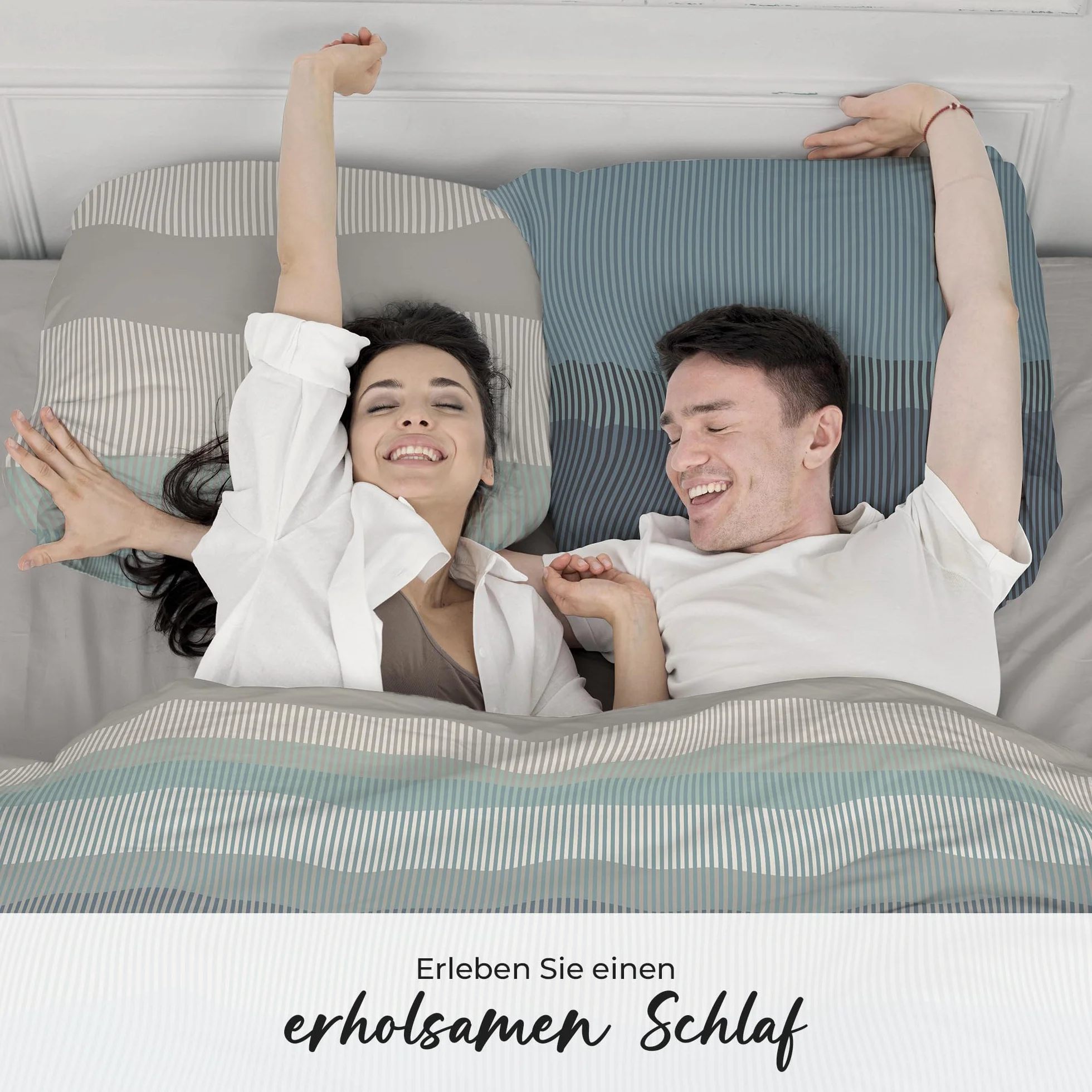 Pościel premium 135 x 200 4-częściowy komplet pościeli 135 x 200 cm z 2 poszewkami na poduszkę 80 x 80 cm, 2 x poszwa na kołdrę, oddychająca bawełna z zamkiem błyskawicznym, komplet pościeli