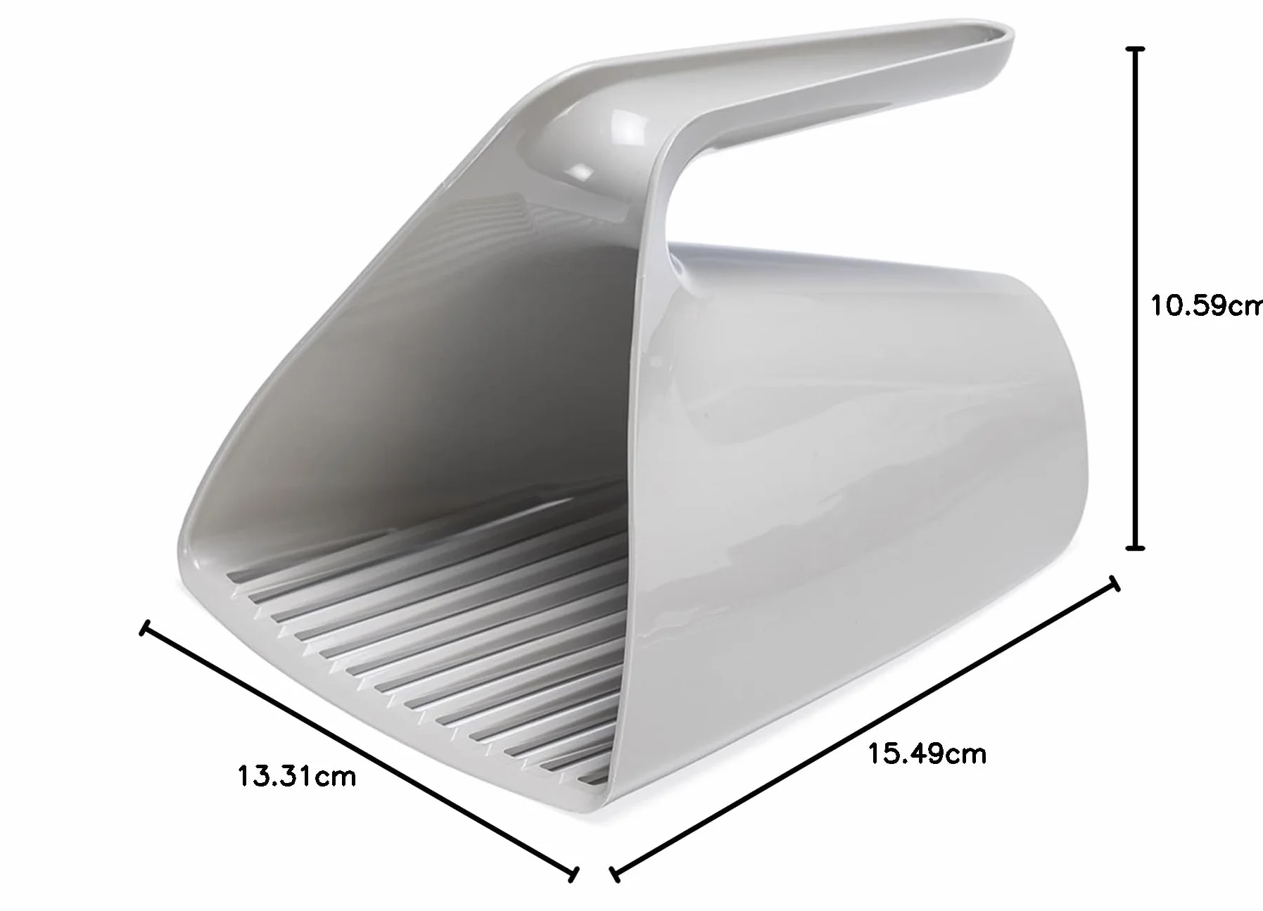 Karlie 522873 Sift Eco L szufla do żwirku dla kotów: 13,3 szer.: 10,6 wys.: 15,5 cm, szara