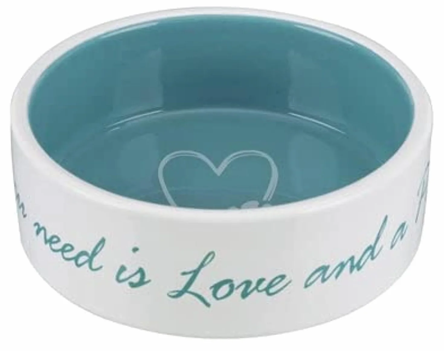 TRIXIE Szkatułka ceramiczna Pet's Home - 0,3 L - Ø 12 cm - kremowa i jasnoniebieska - dla psa