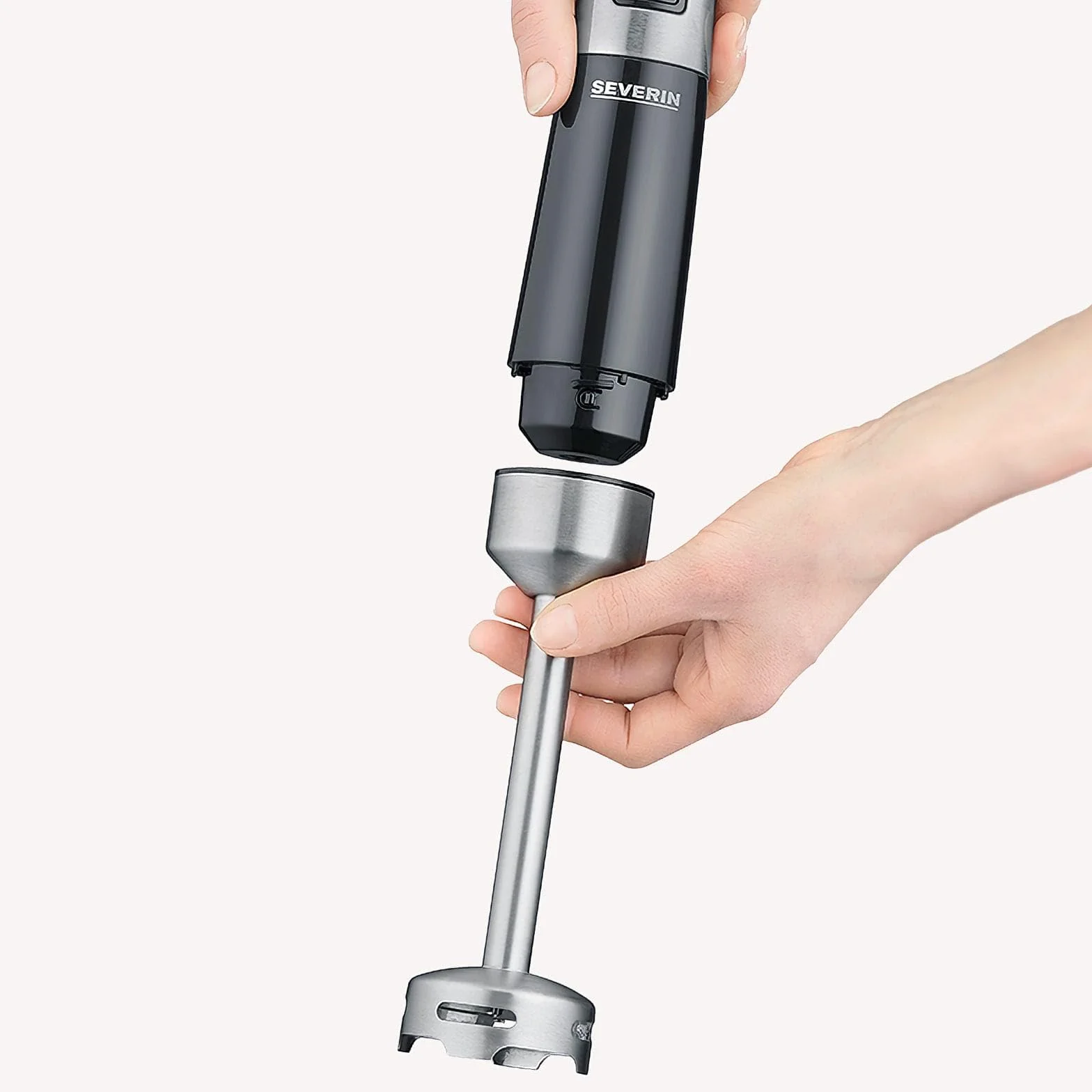 Severin blender ręczny SM 3771, zdejmowany element mieszający ze stali nierdzewnej, regulacja prędkości, funkcja TURBO, oborty 15.000 obr/min., 100% wolny od BPA, moc 600 W