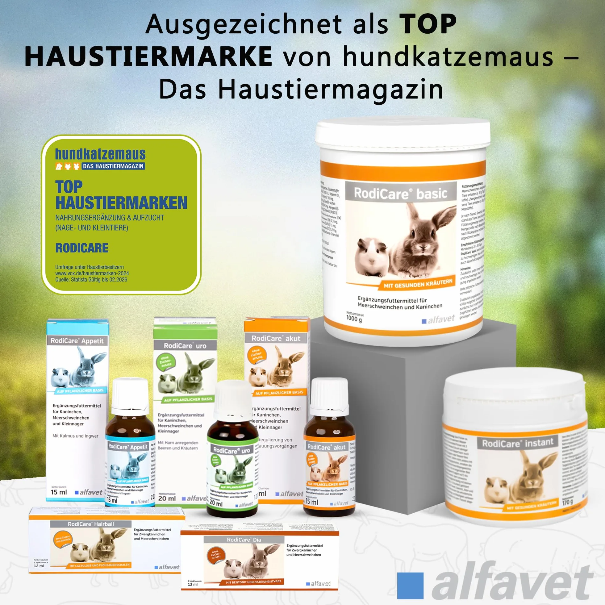 alfavet RodiCare Hairball Suplement diety dla królików i świnek morskich 100 ML