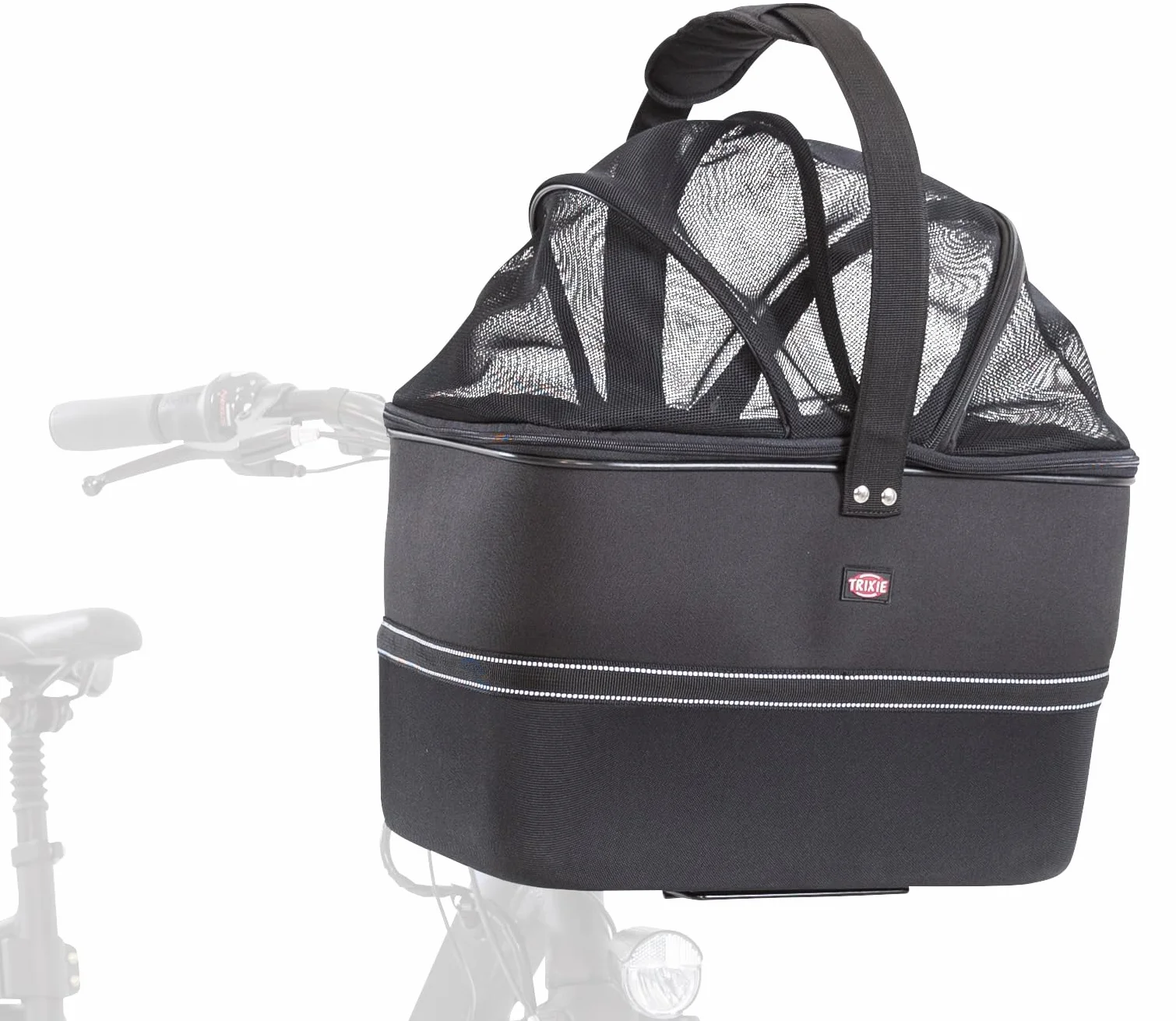 Trixie Rowerowy Transporter dla Zwierząt 44 x 31 x 28 cm Czarny