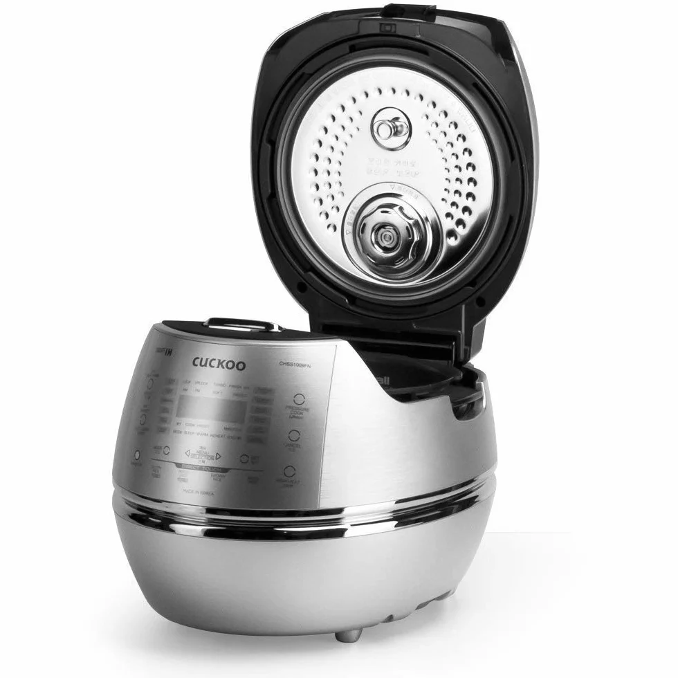 CUCKOO CRP-CHSS1009FN parowy szybkowar do ryżu Rice Cooker, 1,8 l, 10 filiżanek, indukcyjna technologia grzewcza IH, programowalny, ryż GABA, technologia DSP, bezpieczny zawór pary
