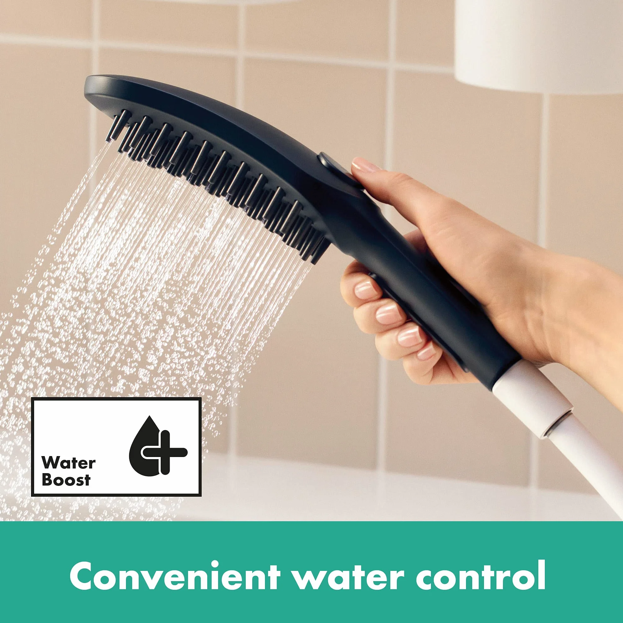 hansgrohe DogShower Główka prysznicowa dla psów 150 3jet z masującymi dyszami czarny matowy, 26640670