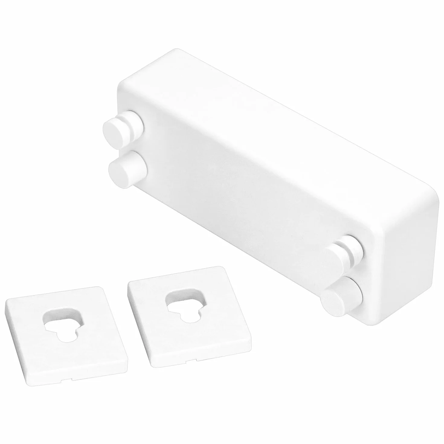 QWORK® Sznur na bieliznę 4.2 m, montowany do ściany, biały, dwie linie, na balkony, łazienki