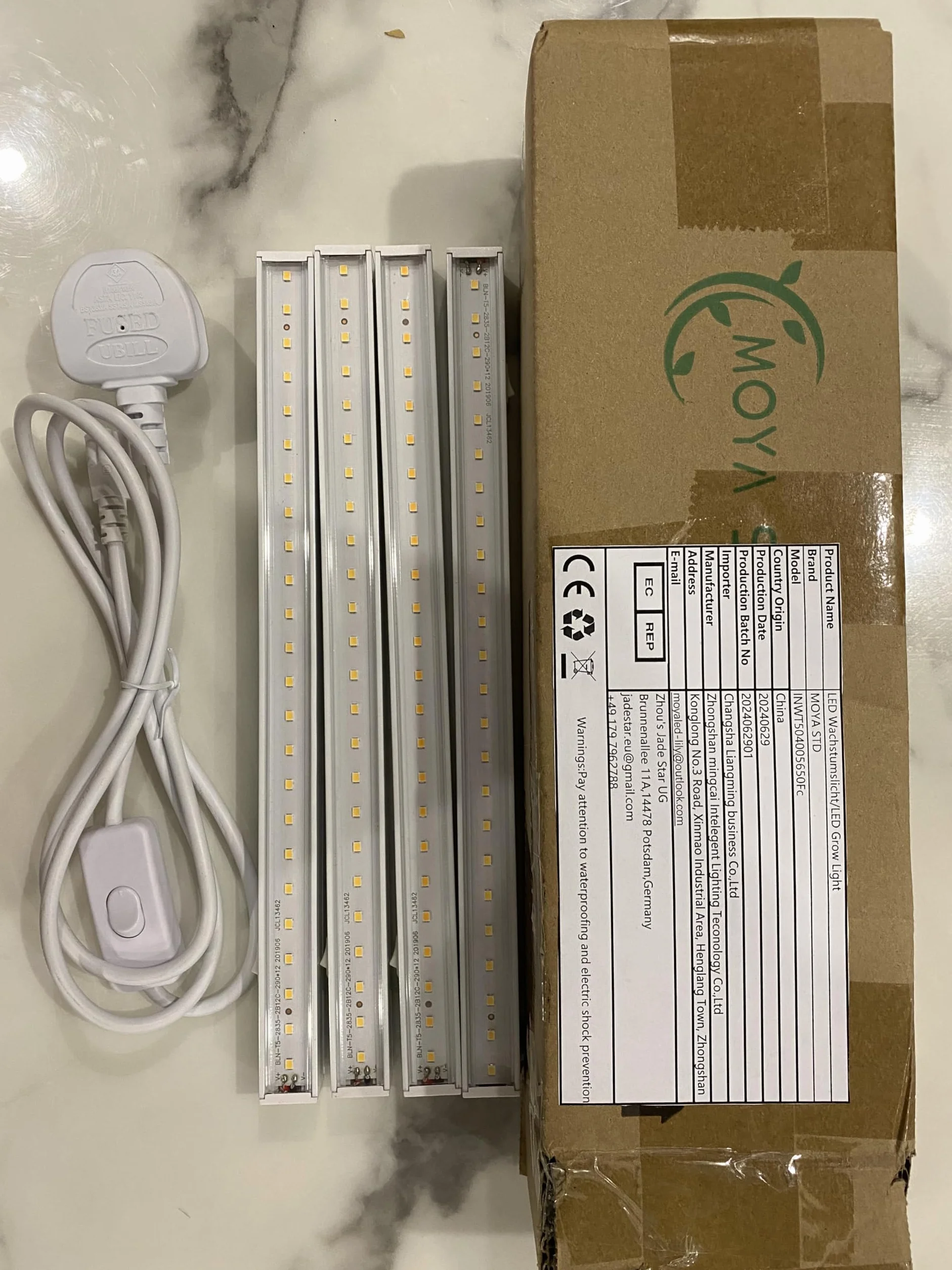 T5 Żarówki do uprawy roślin pokojowych, pełne spektrum światła, 30 cm LED do roślin, czarna kolorowa lampa LED do roślin, lampa fluorescencyjna z instalacją magnetyczną, Plug and