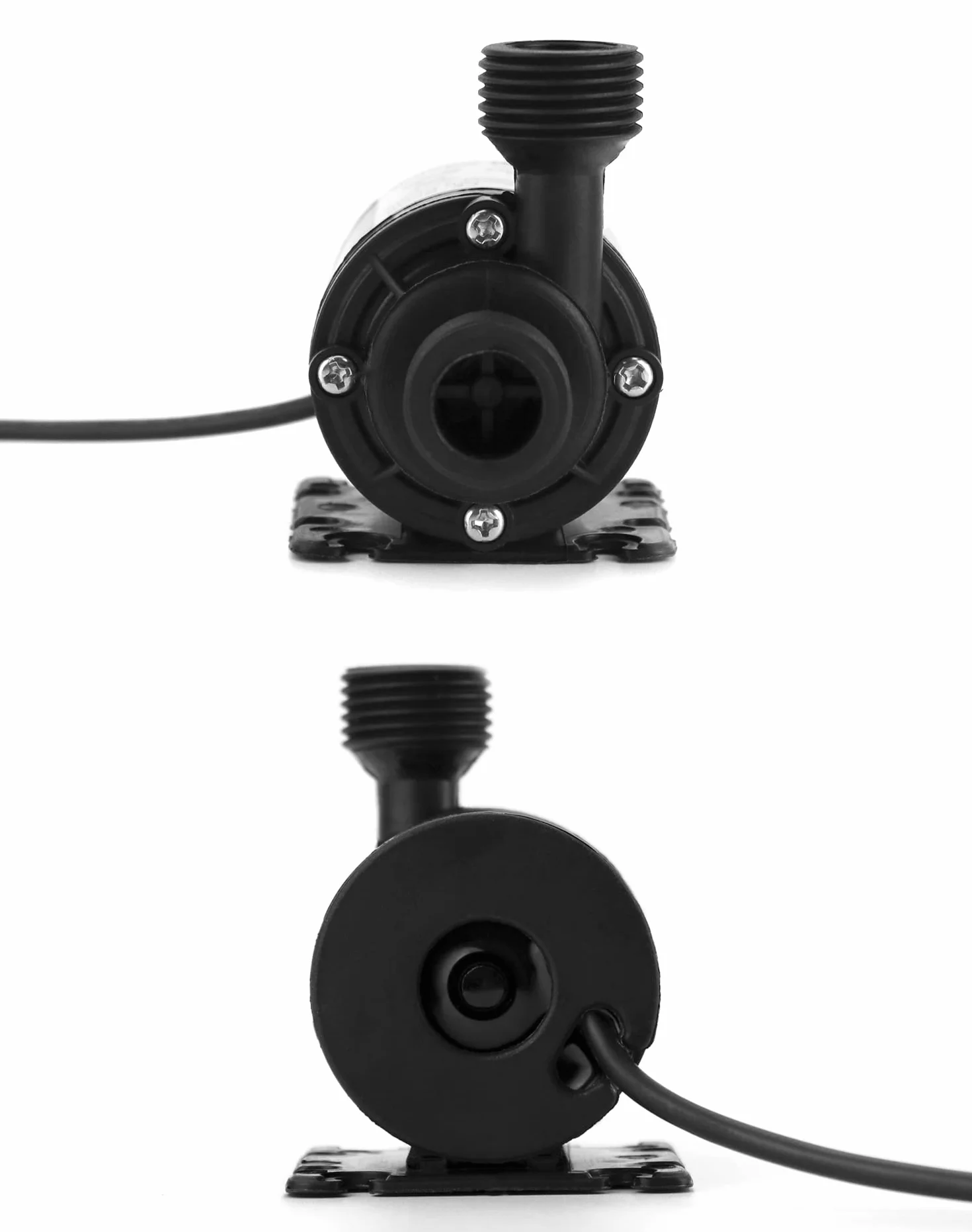 QWORK® 2 kawałki DC 12V pompa wodna 800L/H 5M, bezszczotkowa zatapialna pompa wodna, do basenu fontannowego system obiegu słonecznego system obiegu wody