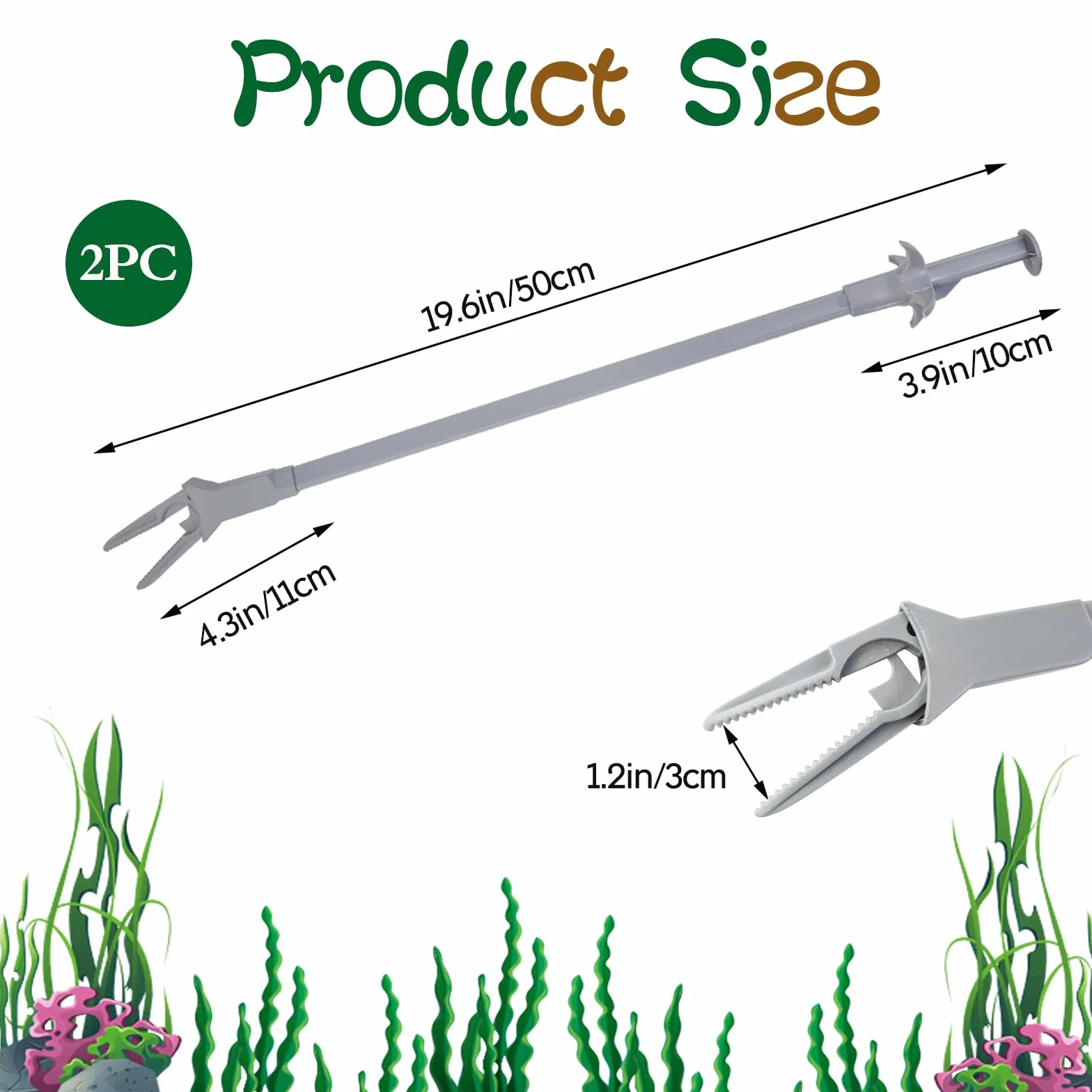 Szczypce do roślin akwariowych plastikowa pęseta 50 cm