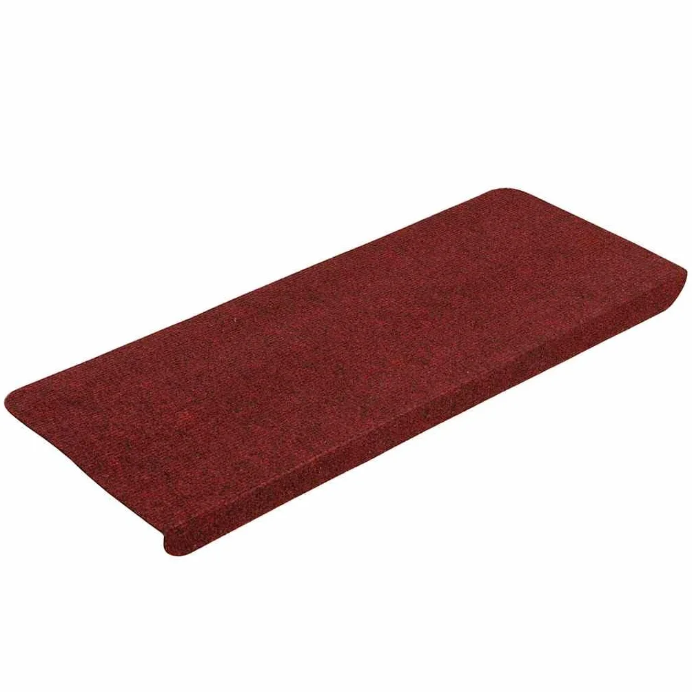 Générique Samoprzylepne maty na schody 30 szt. Czerwone 65x24,5x3,5 cm, Antypoślizgowy dźwiękochłonny filc igłowany, Można prać w pralce, chroni stopnie przed poślizgiem i zużyciem