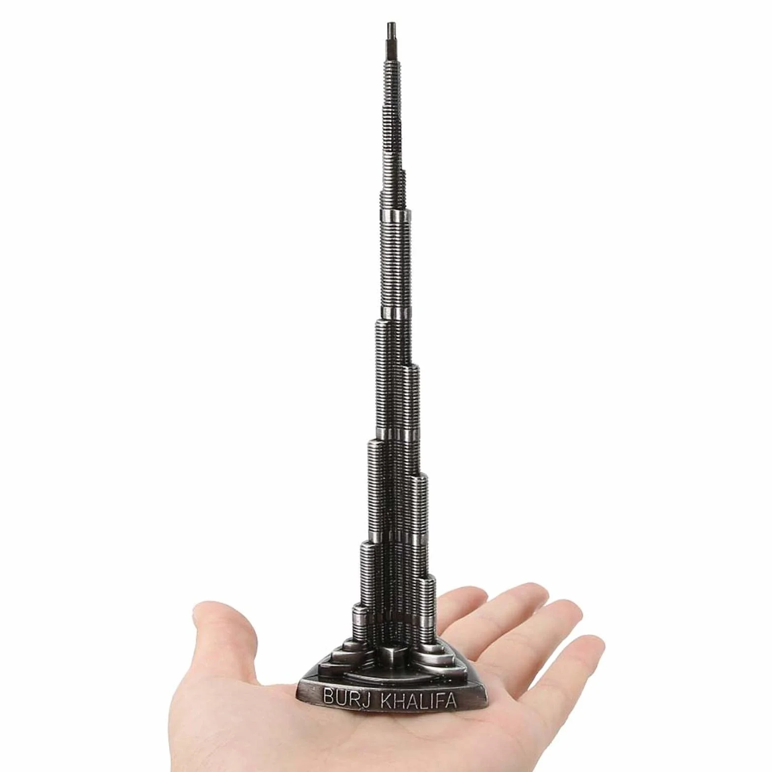 Wieża Burj Khalifa, szary model wieży Dubaju, stop platerowany do sypialni domowej