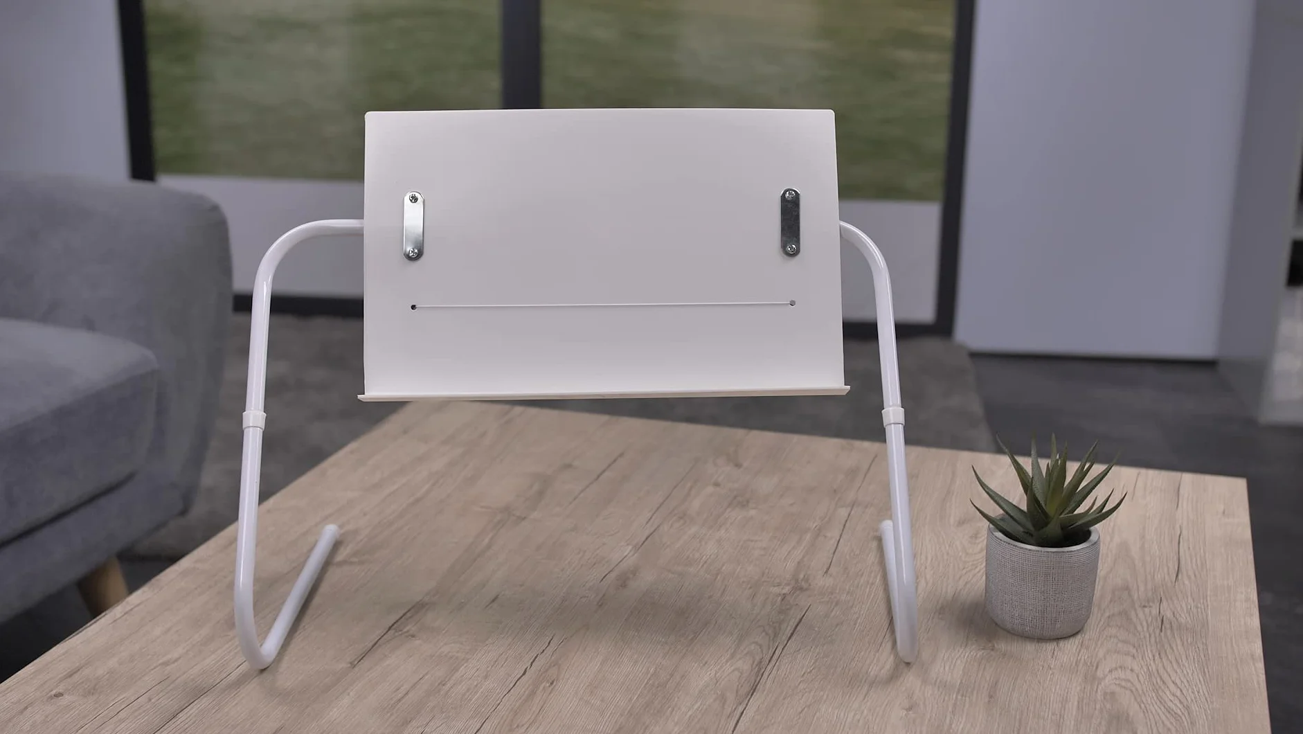 Genius ideas R 191270 podpórka na książki PCW i metal, biała