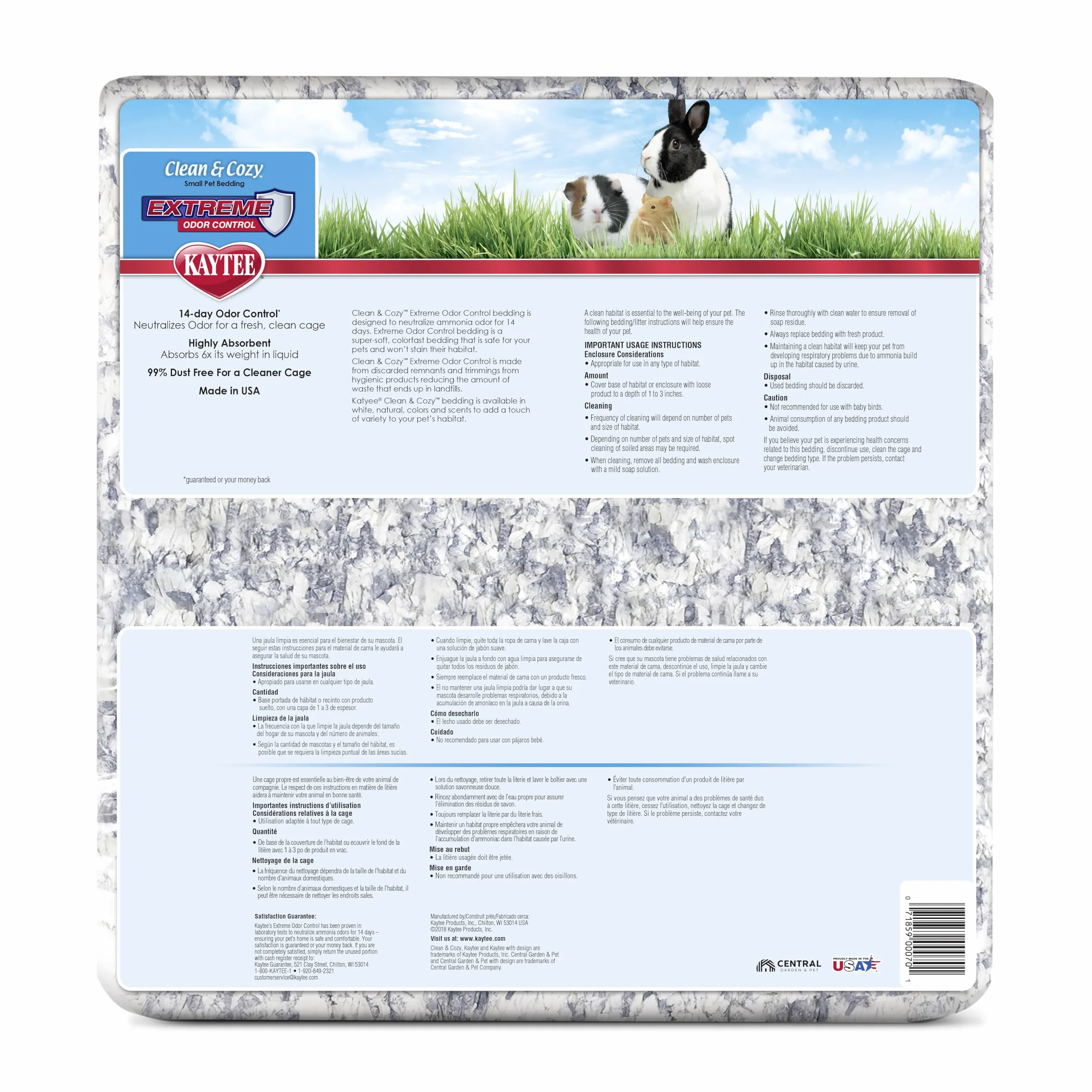 Kaytee Clean & Cozy Podłoże Wielokolorowy 65 L