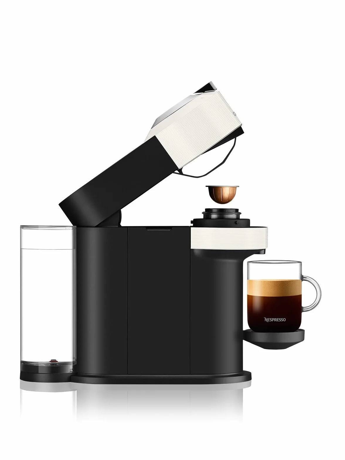 Nespresso De'Longhi Nespresso ENV120.WAE Vertuo Next Ekspres do Kawy Kapsułkowy, 1500 W, 535ml, Biały/Czarny