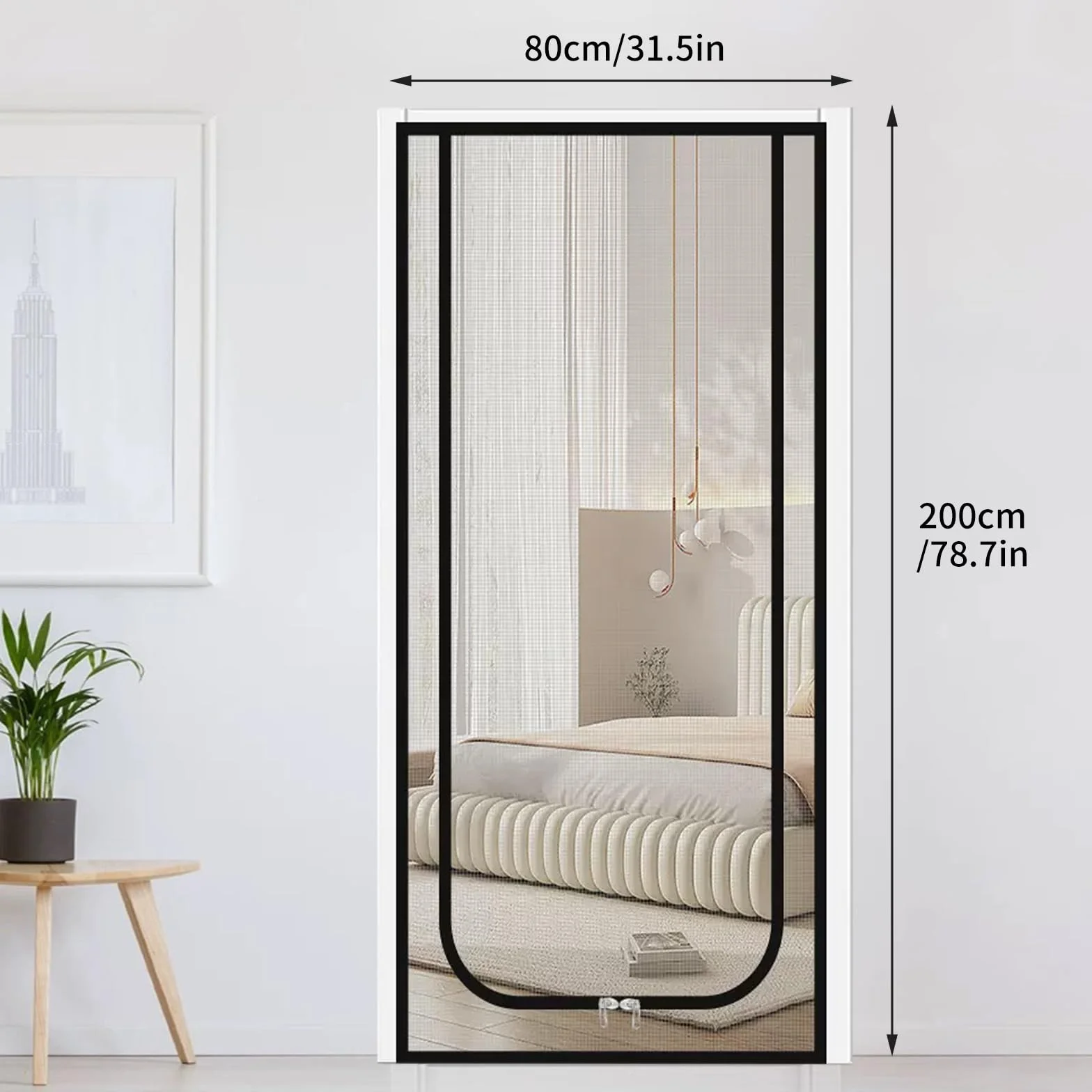 Siatka dla kotów 80 x 200 cm do drzwi balkonowych, odporna na koty
