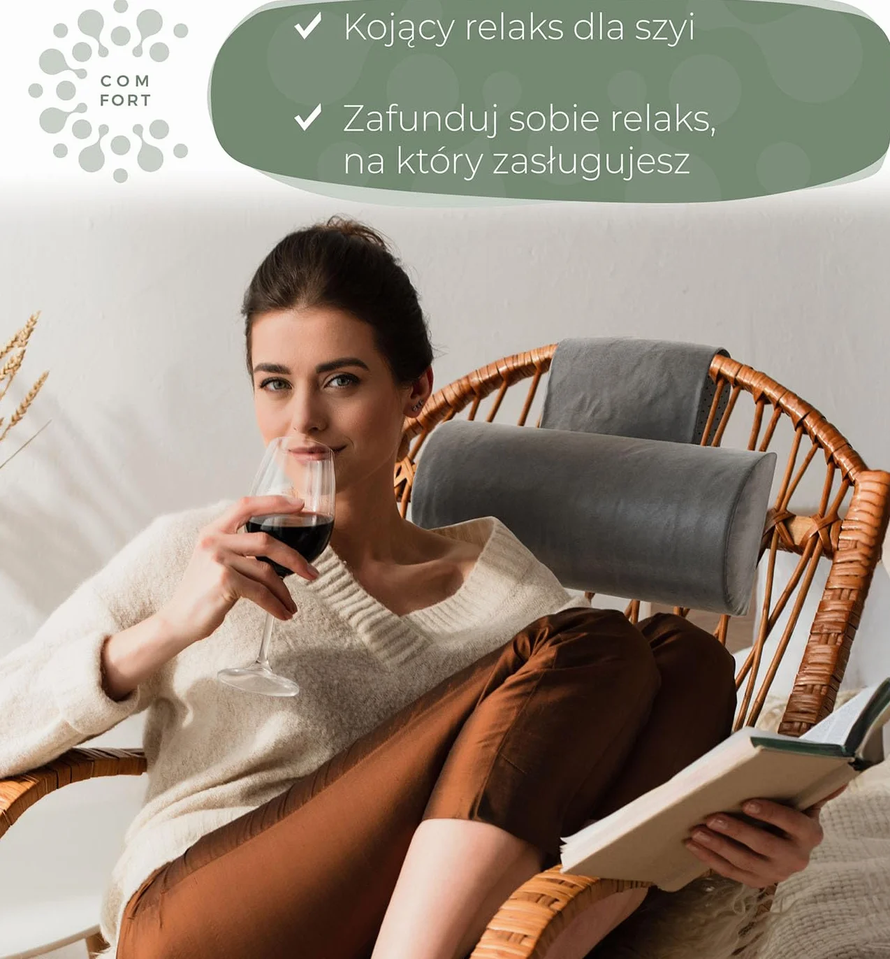Poduszka pod kark do fotela z przeciwwagą (100% pianka memory), poduszka pod kark, kanapa wisząca, podparcie pod głowę, poduszka pod głowę, poduszka pod kark