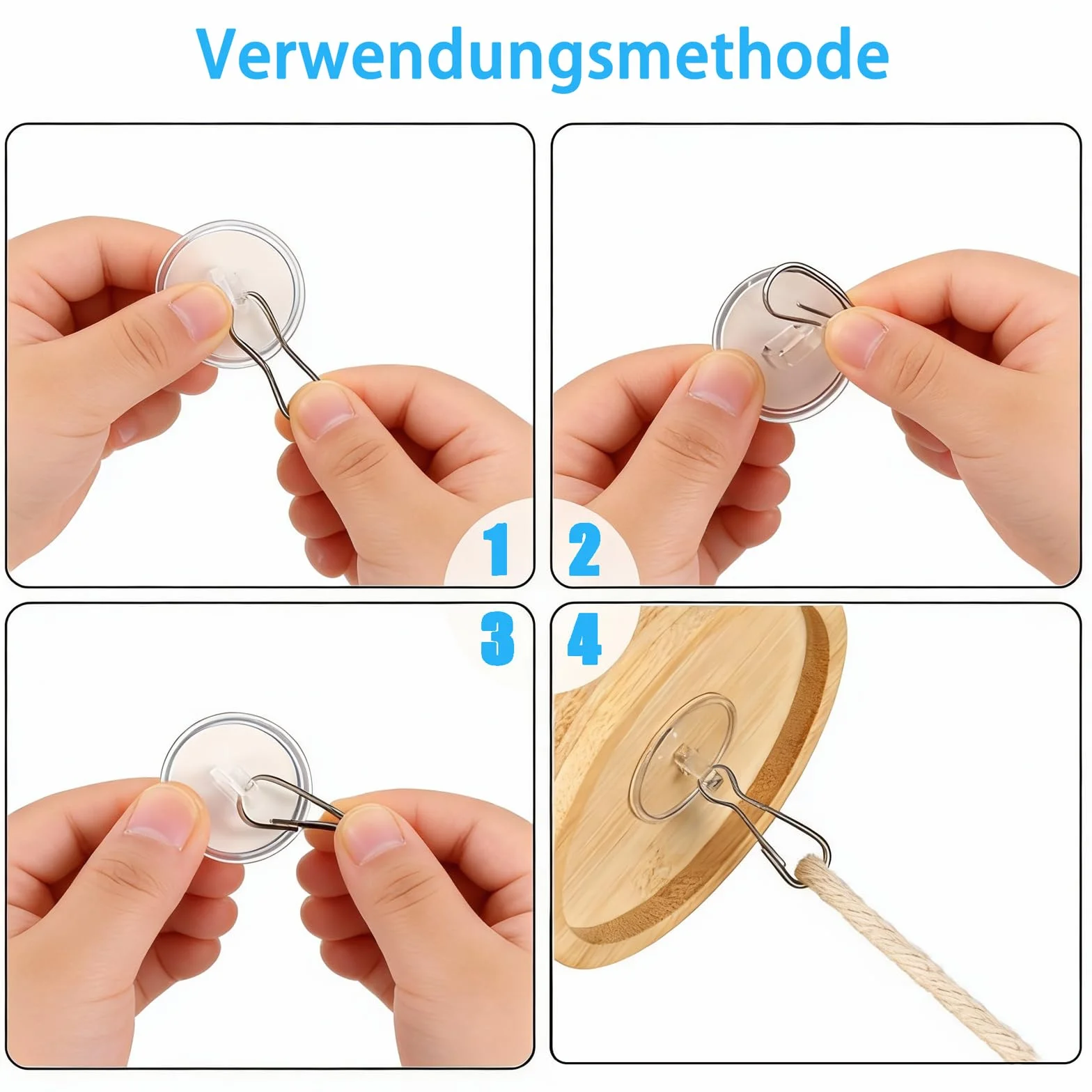 Zestaw 100 haczyków sufitowych, samoprzylepne haczyki sufitowe bez wiercenia, samoprzylepne haczyki sufitowe 30 mm, bardzo mocne, haki sufitowe, haczyki samoprzylepne do dekoracyjnych lampek