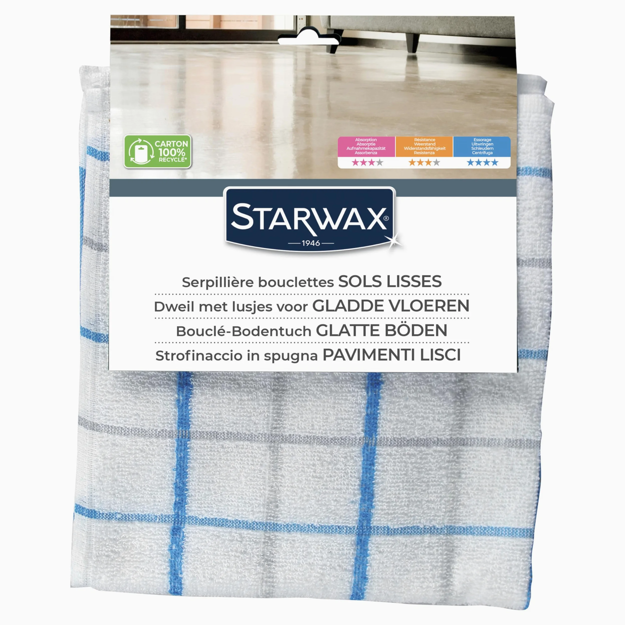 STARWAX Szczotka do gładkich podłóg, bezbarwna, jeden rozmiar