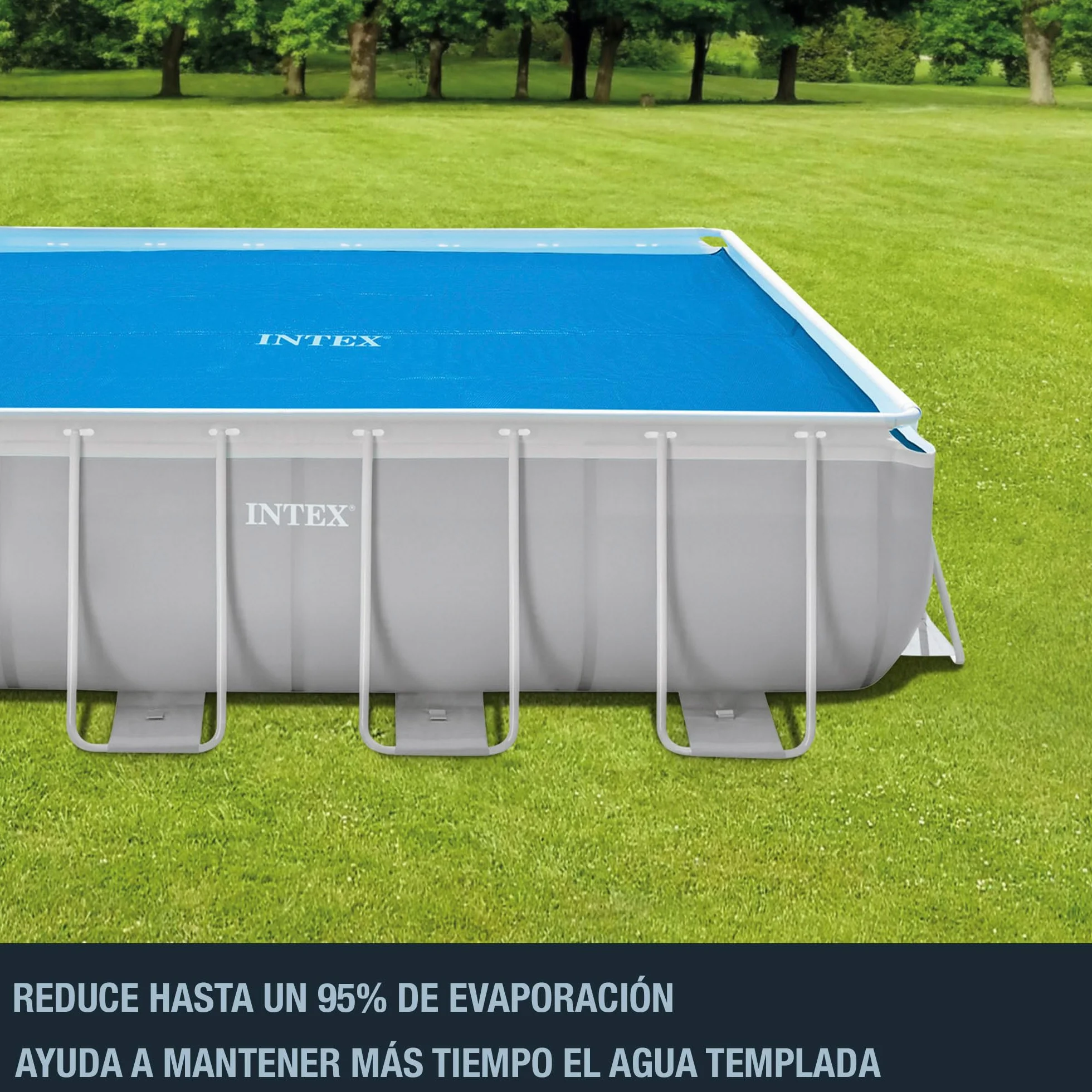Intex Ultra Frame Plandeka Solarna, Niebieski, 400 x 200 cm, 160 mikronów