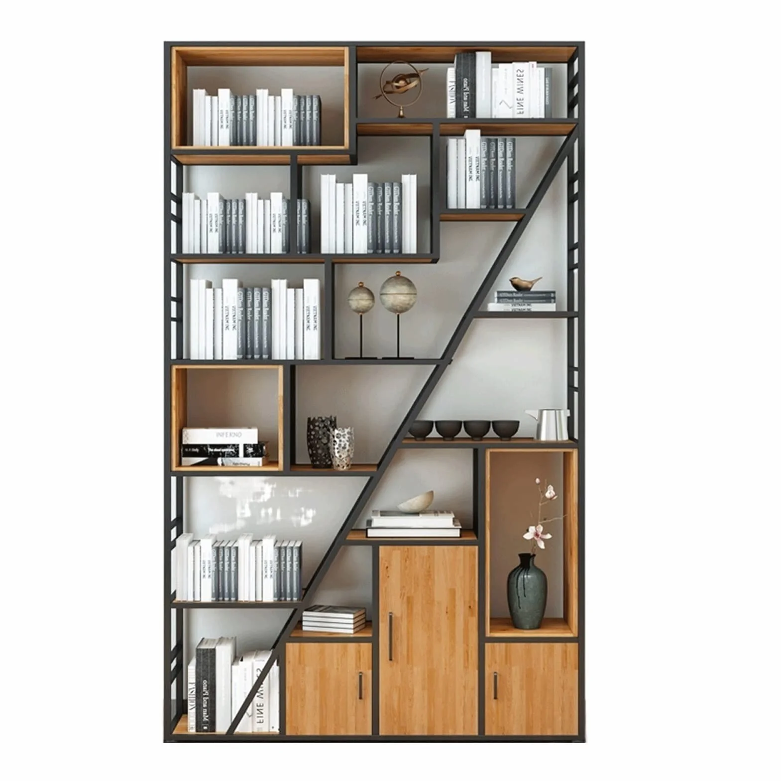 Regał regałowy Półka półki z książkami kutej regał regał Kreść Kreatywne Minimalist Minimalist Study Study Office Pięta Stojące półki na książki (Color : 120cm)