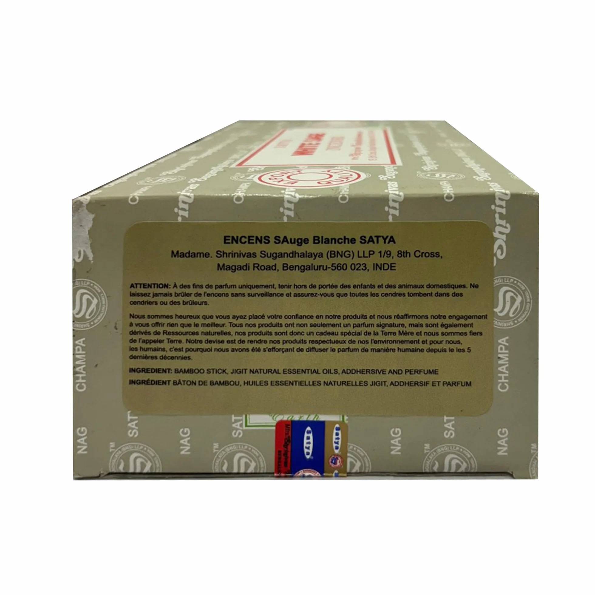 Satya Nag Champa biała szałwia kadzidełka - 12 opakowań x 15 gramów od Satya