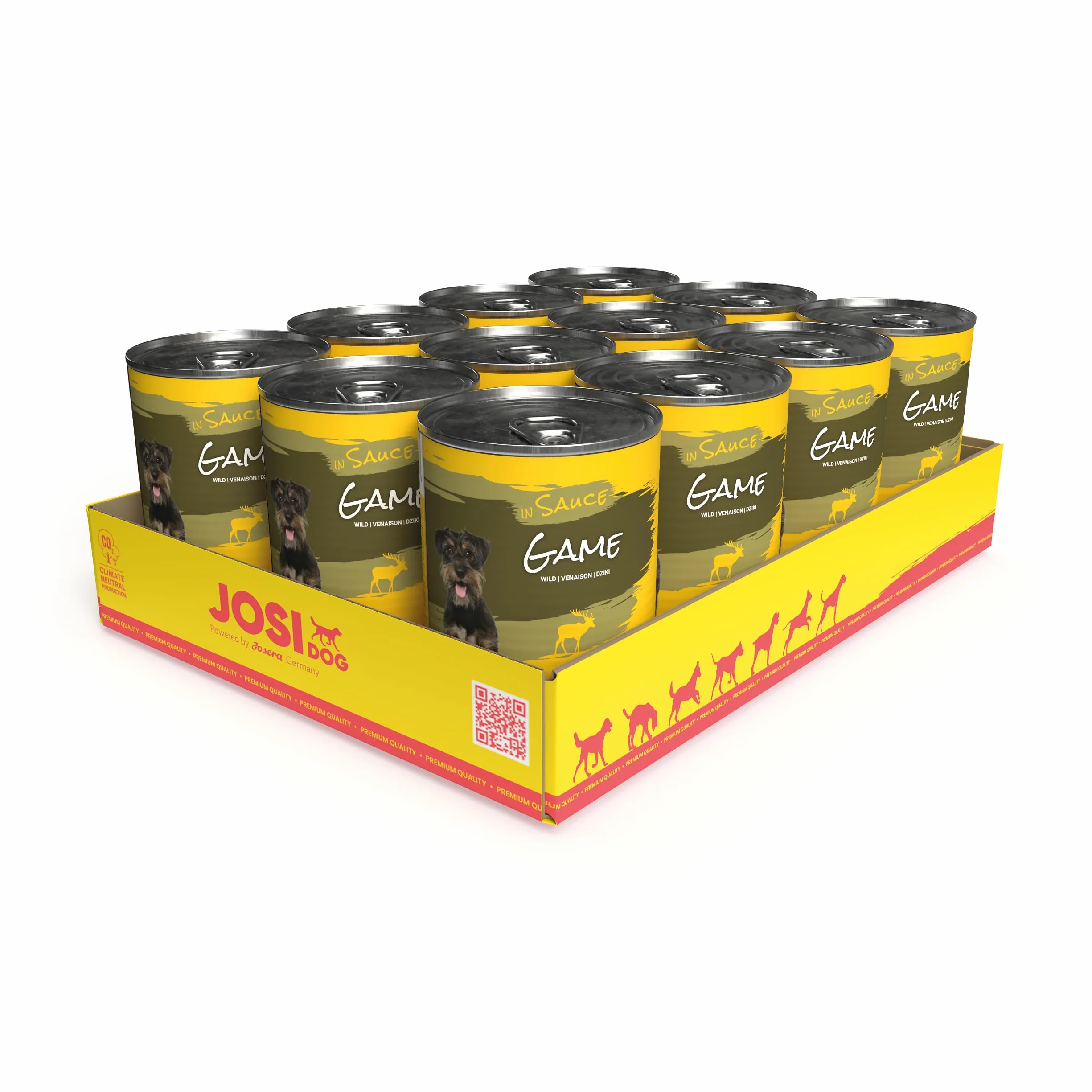 JosiDog Dziczyzna w sosie 12x415g Mokra Karma dla psów