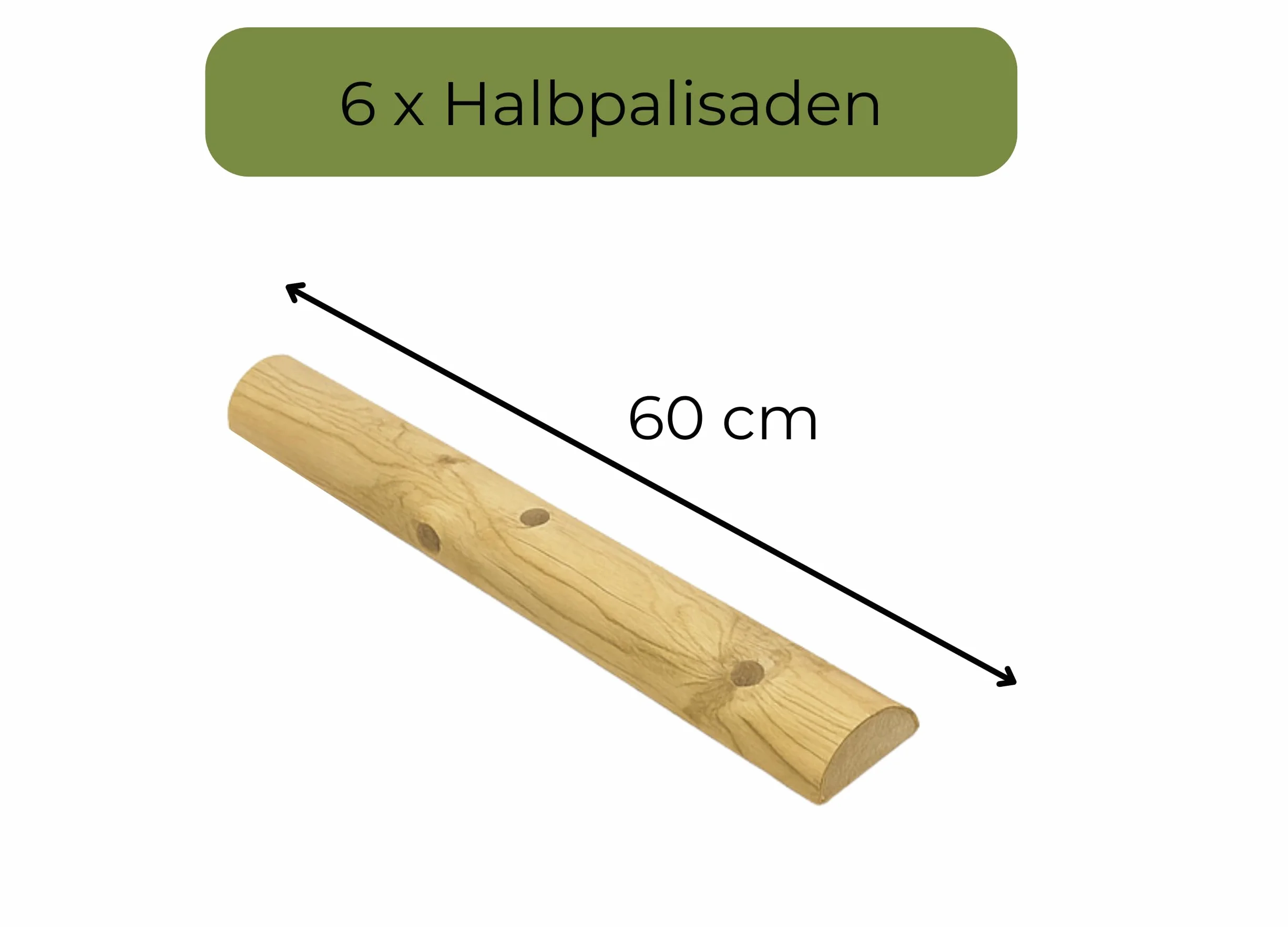 Zestaw Podpór z Drewna Sosnowego do Drzew 3x Palisada 200 cm Ø 6 cm + 6x Półpalisada 60 cm + 3x Czarne Taśmy 80 cm Drewniane Podpórki do Roślin Stabilizacja Mocowanie