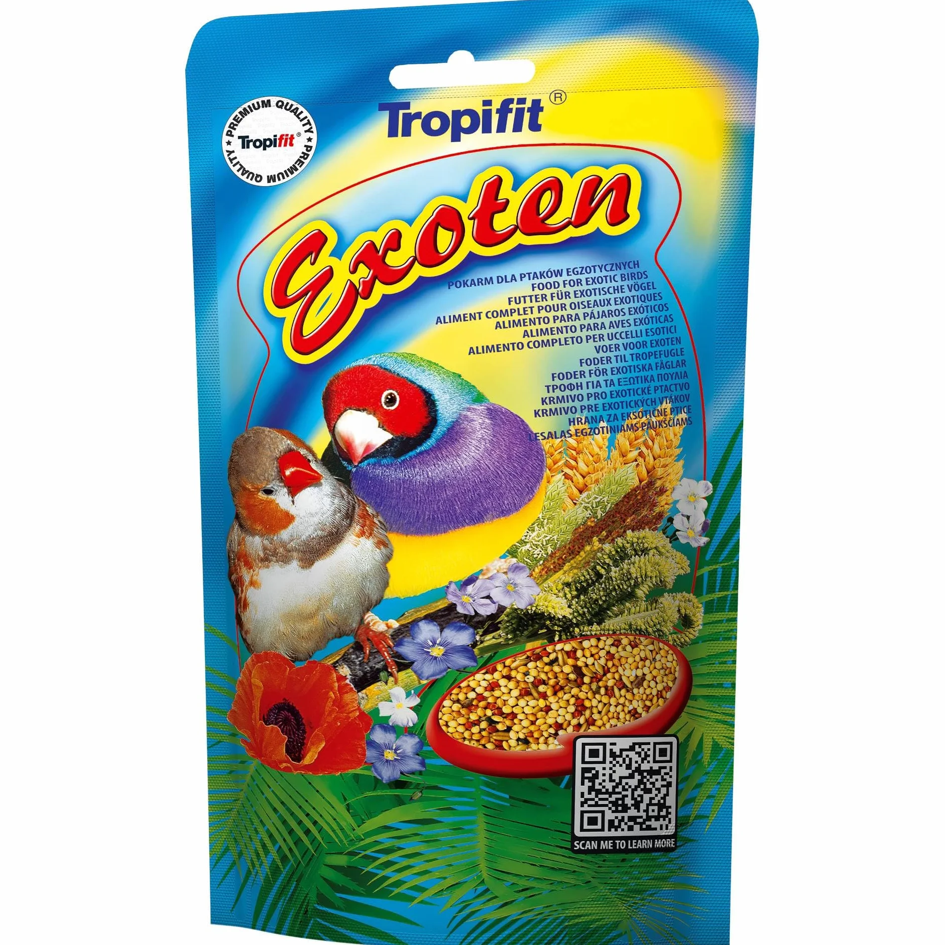 EXOTEN- mieszanka ziaren zbóż i nasion traw przeznaczona dla ptaków egzotycznych 250G