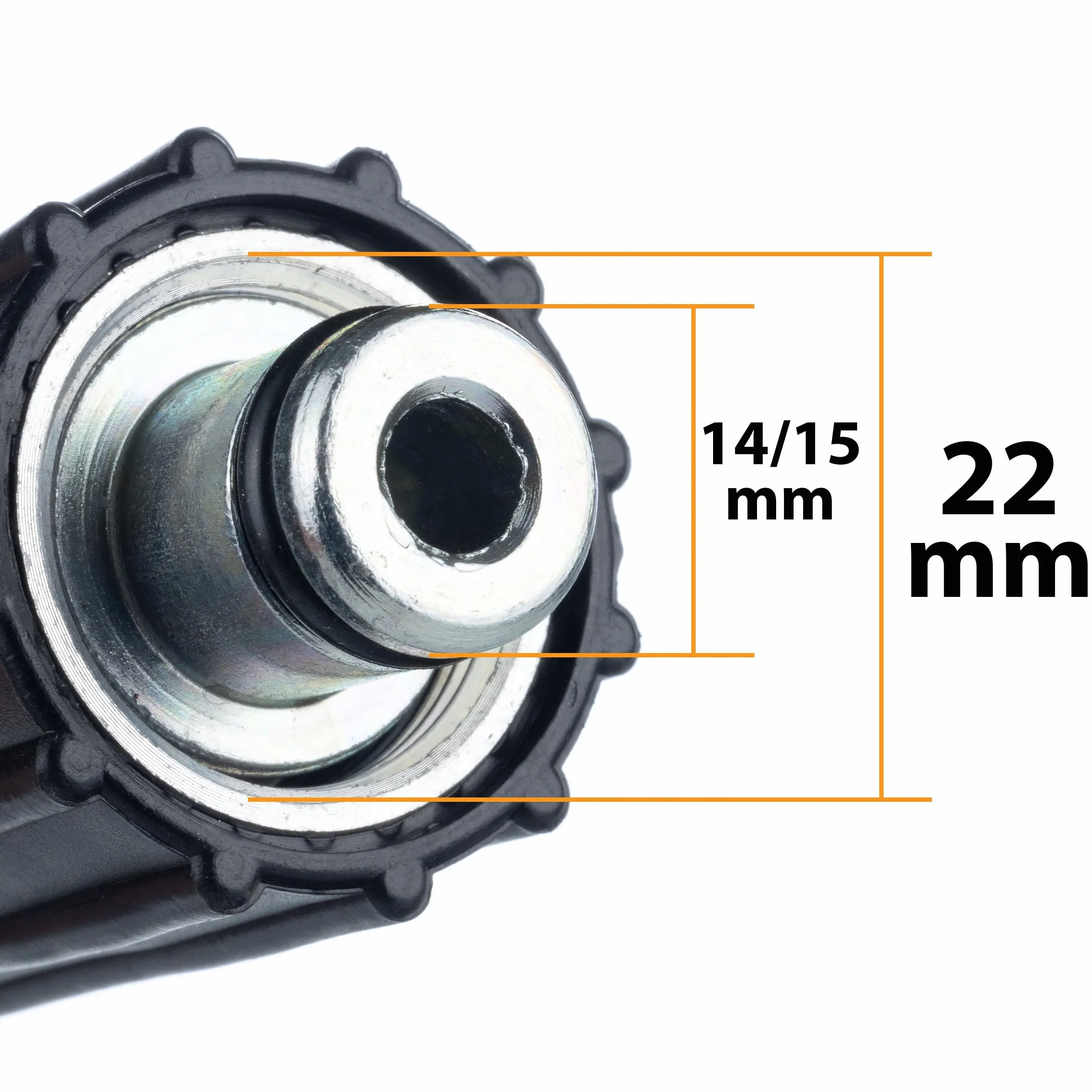 Pistolet wysokociśnieniowy z dyszą Vario i wężem 5 m 1/4" M22x1,5 – zamiennik do myjki wysokociśnieniowej Kärcher K2–K7 | ciśnienie robocze 155 bar, maks. 529 bar, 60 °C, regulowany strumień wody
