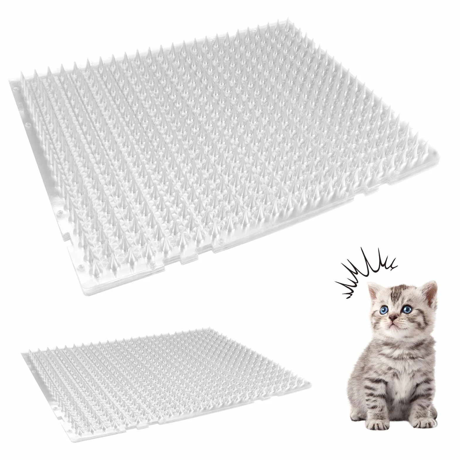 Przeciwko kotom – mata odstraszająca koty do użytku wewnątrz i na zewnątrz, do obrony przed kotami, do ogrodu, grządek i gzymsów balkonowych